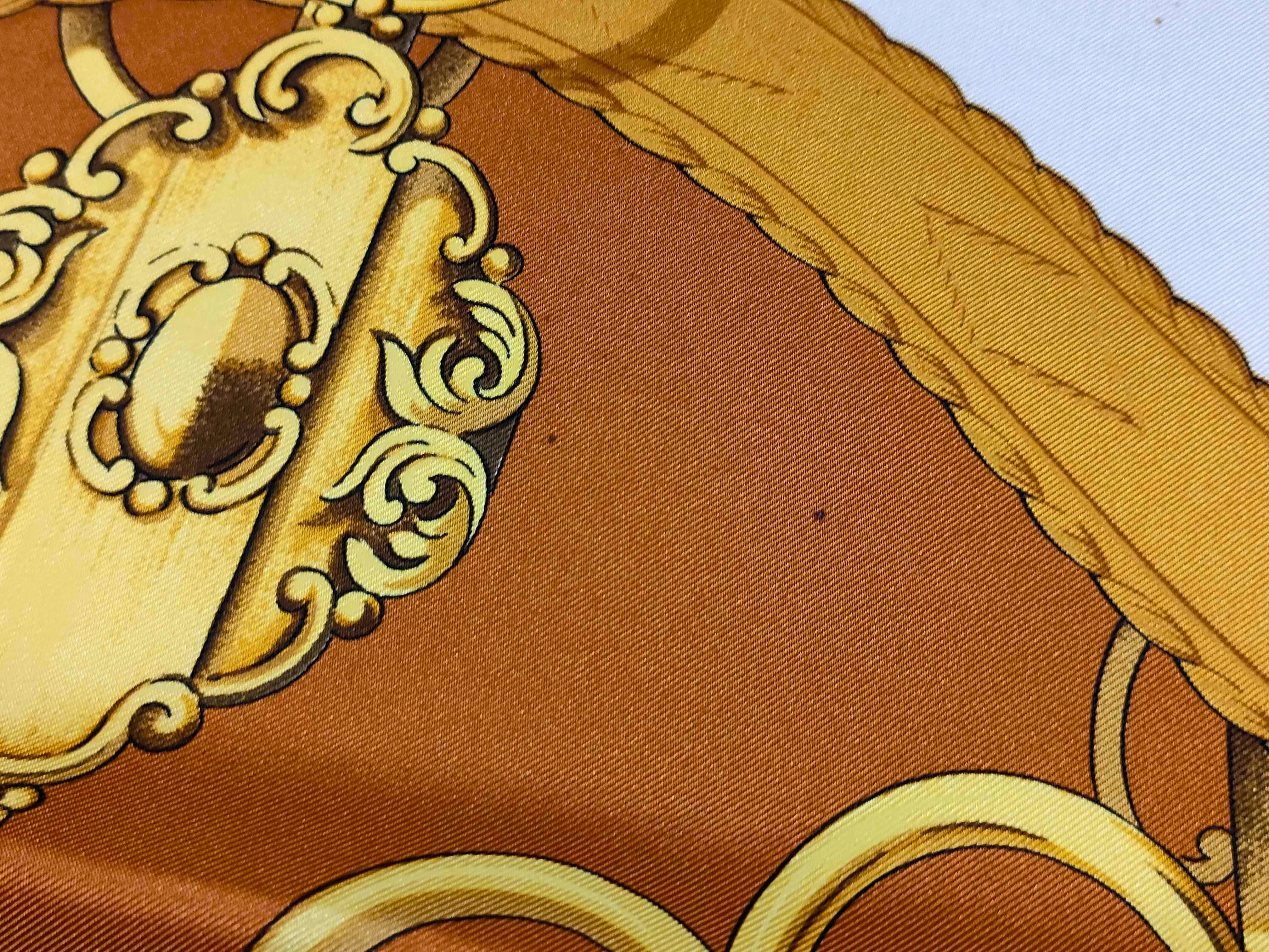 Carre 90 MORS ET GOURMETTES (Henri d'Origny Silk, Brown) - Other Accessories — view 10