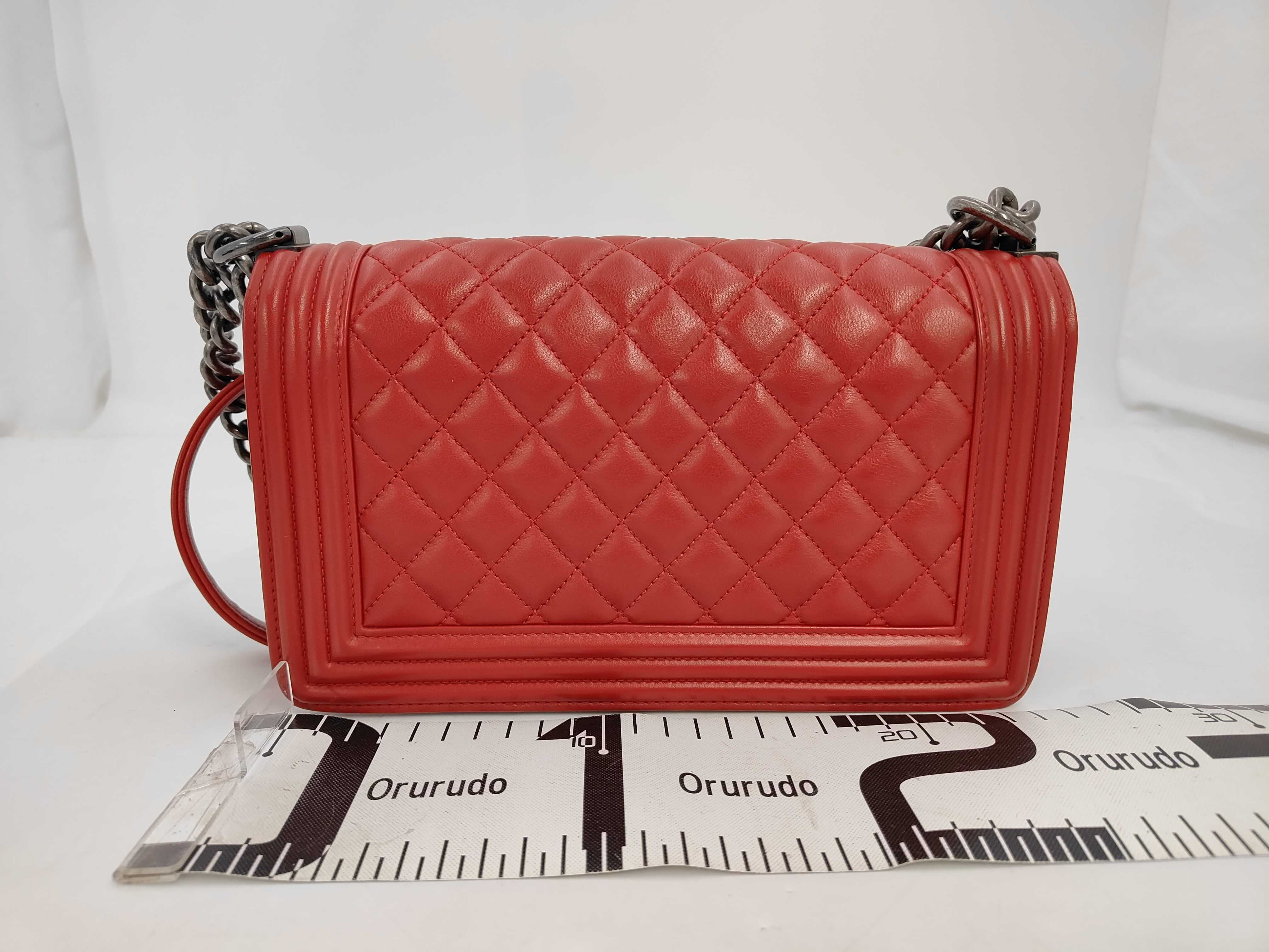 Leboy Red Quilted Medium Silver Hardware No. 20 Shoulder Bag — view 2