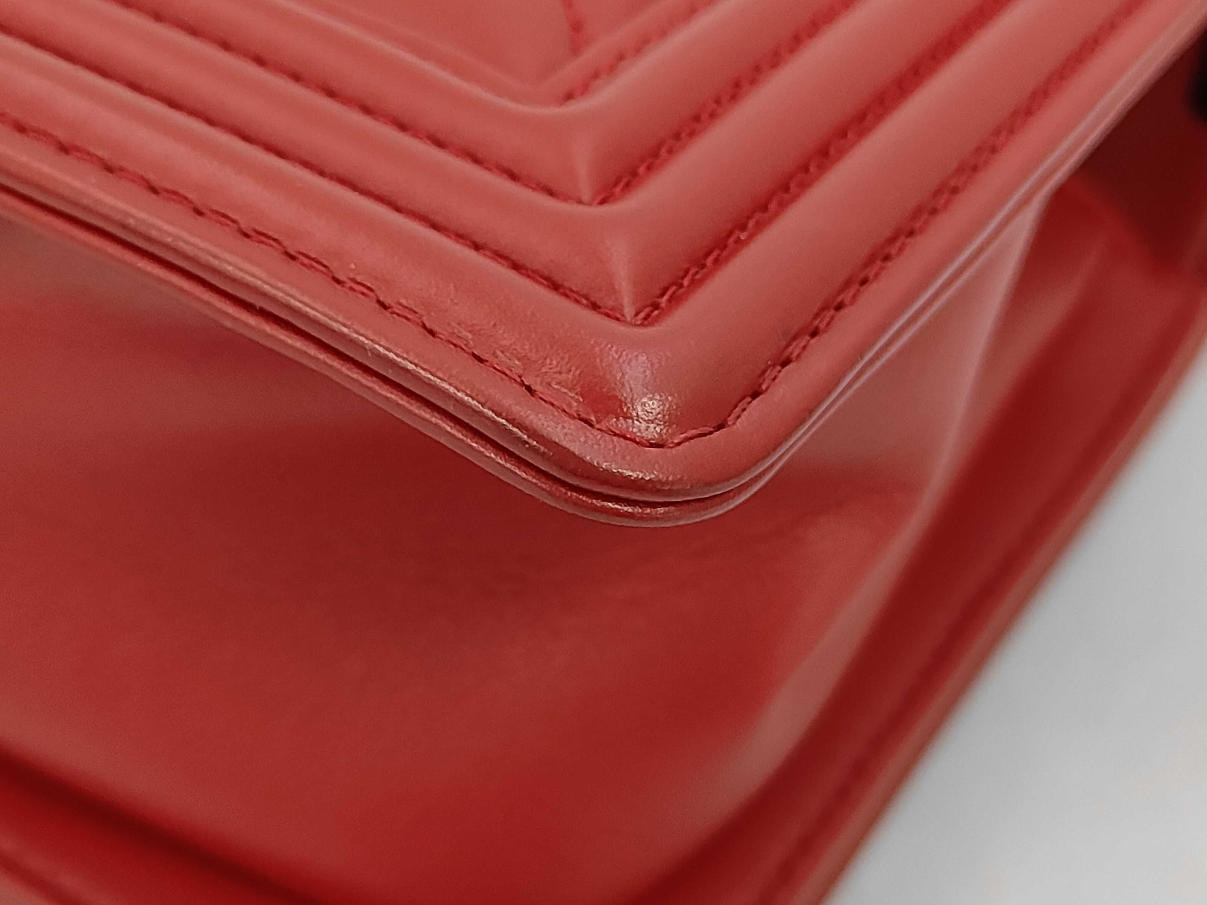 Leboy Red Quilted Medium Silver Hardware No. 20 Shoulder Bag — view 3