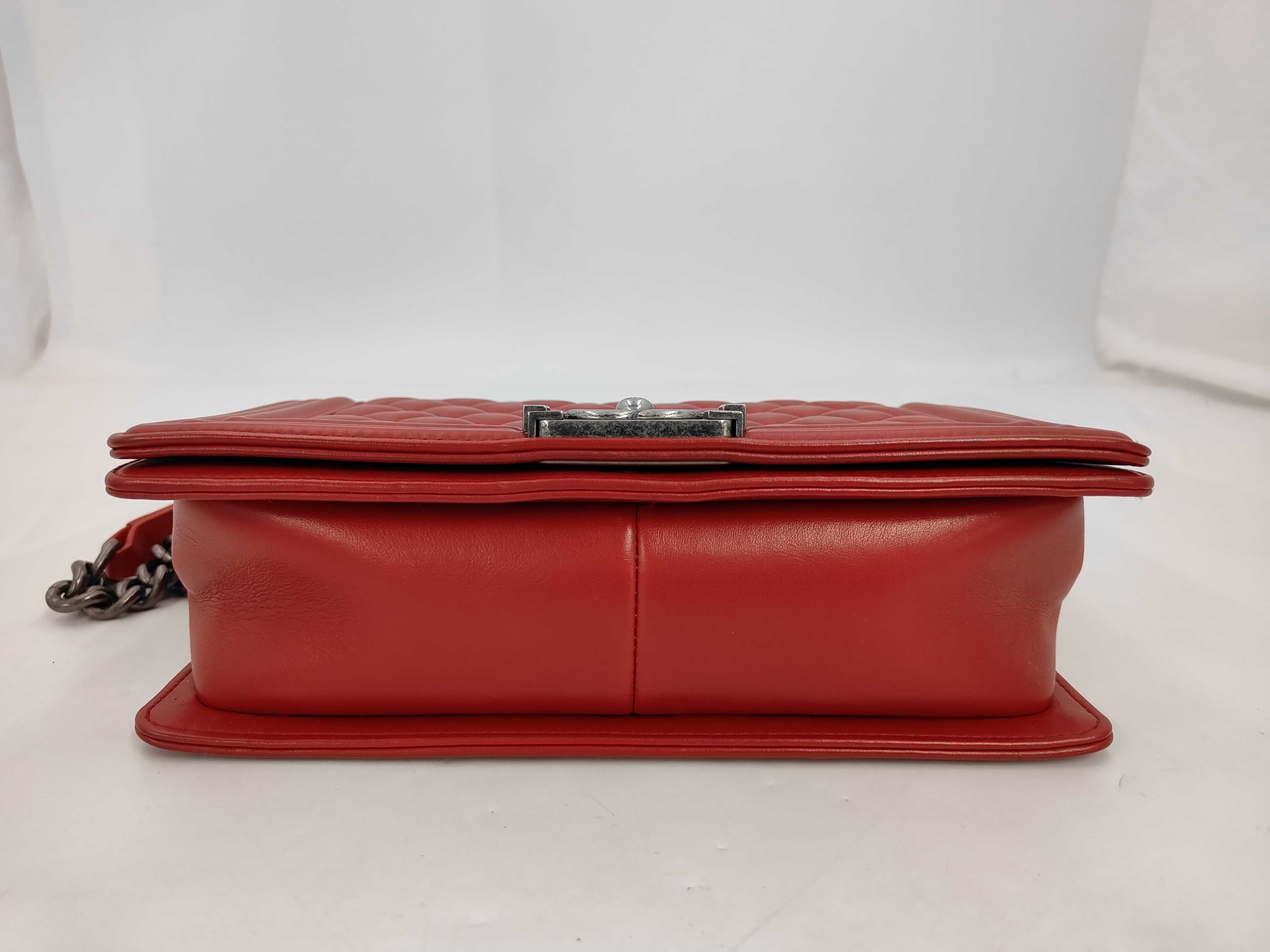 Leboy Red Quilted Medium Silver Hardware No. 20 Shoulder Bag — view 4