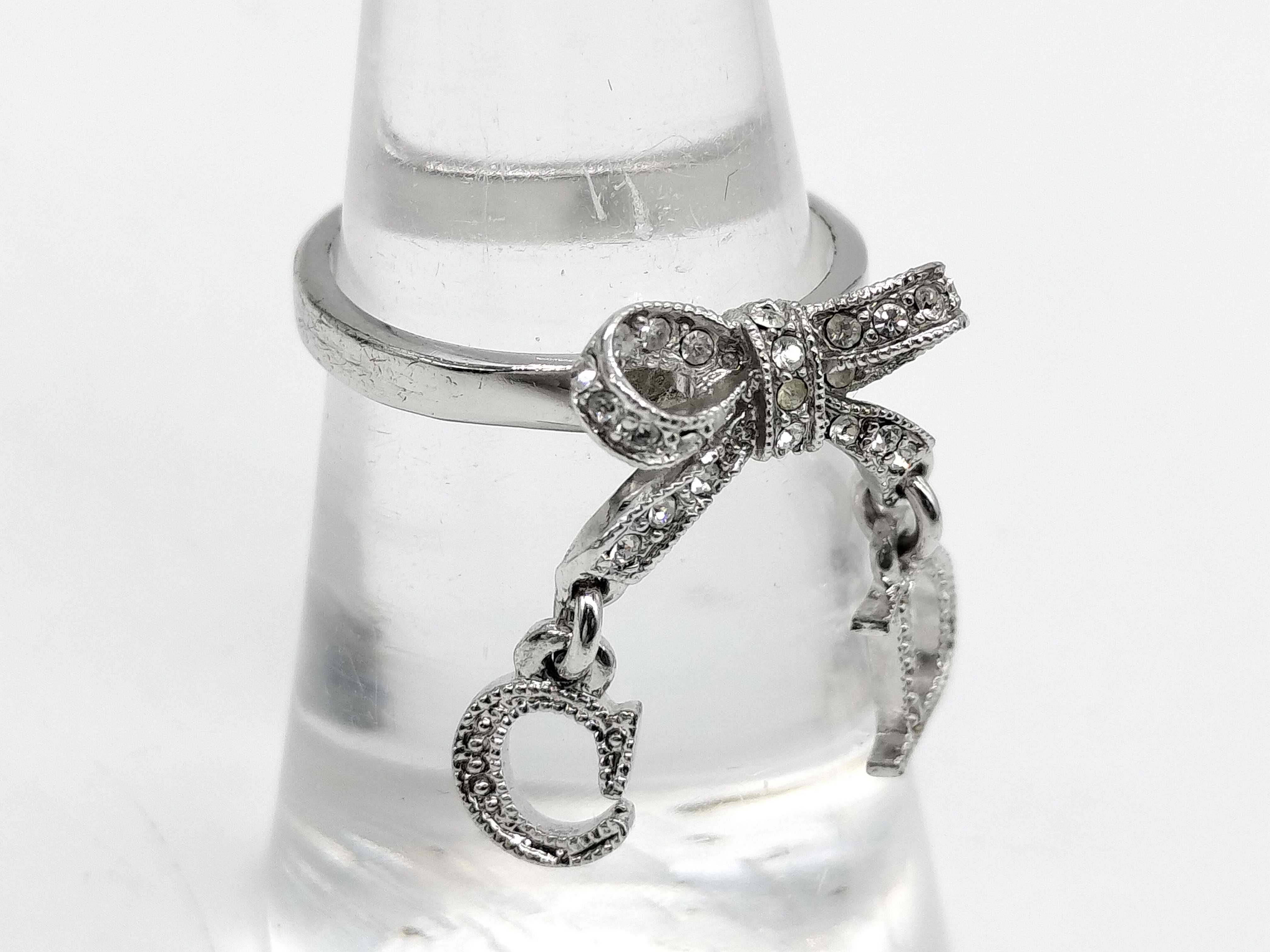 Ribbon CD Logo Silver Color Ring — view 3