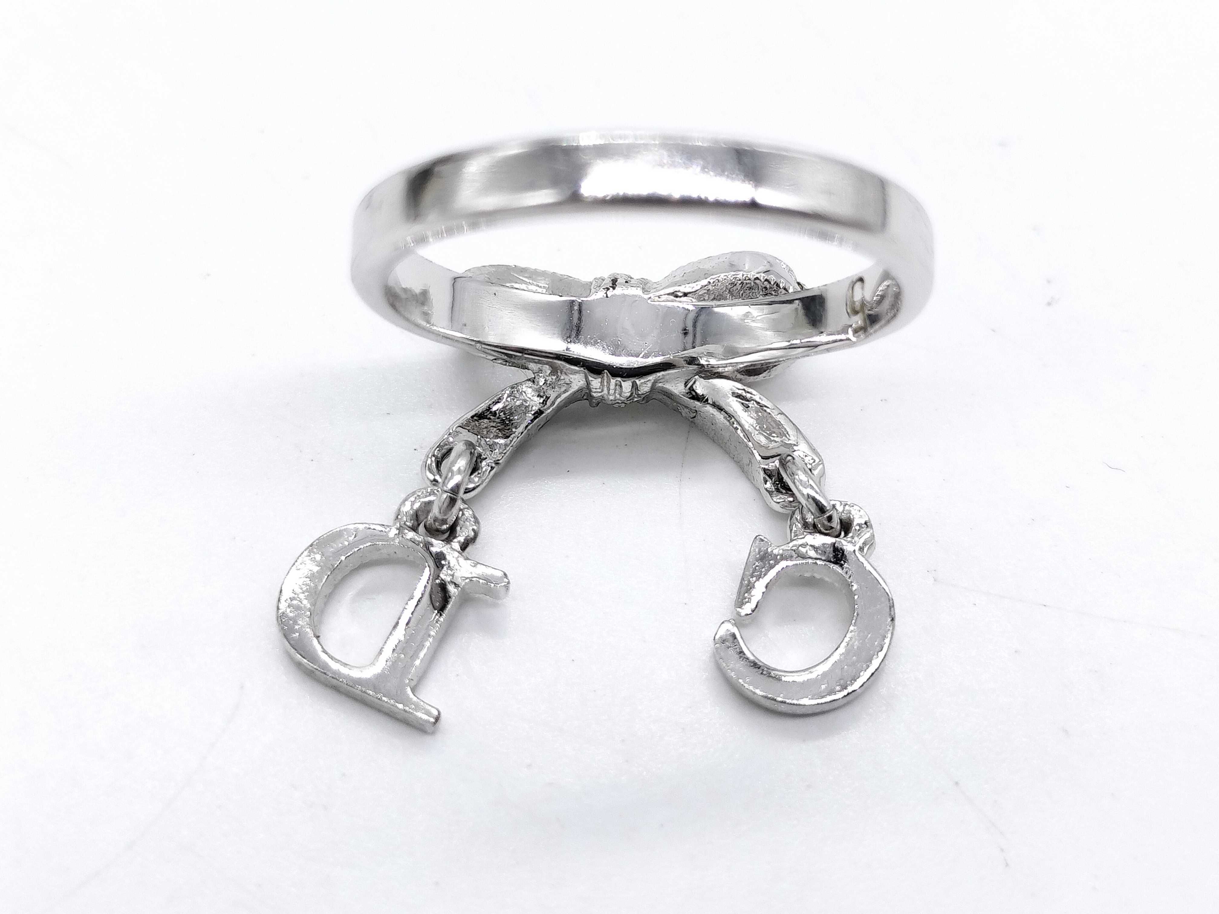 Ribbon CD Logo Silver Color Ring — view 5