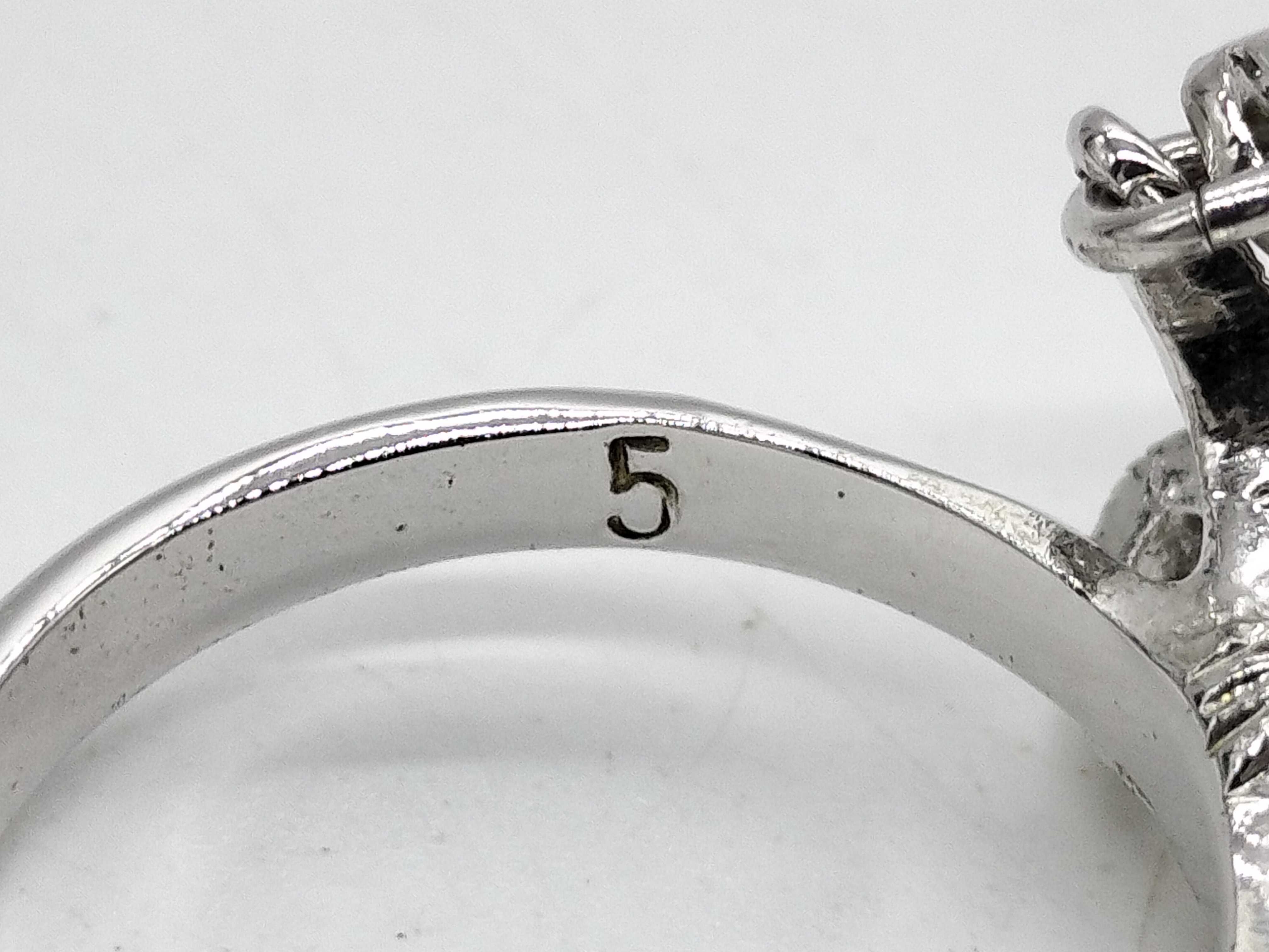 Ribbon CD Logo Silver Color Ring — view 6