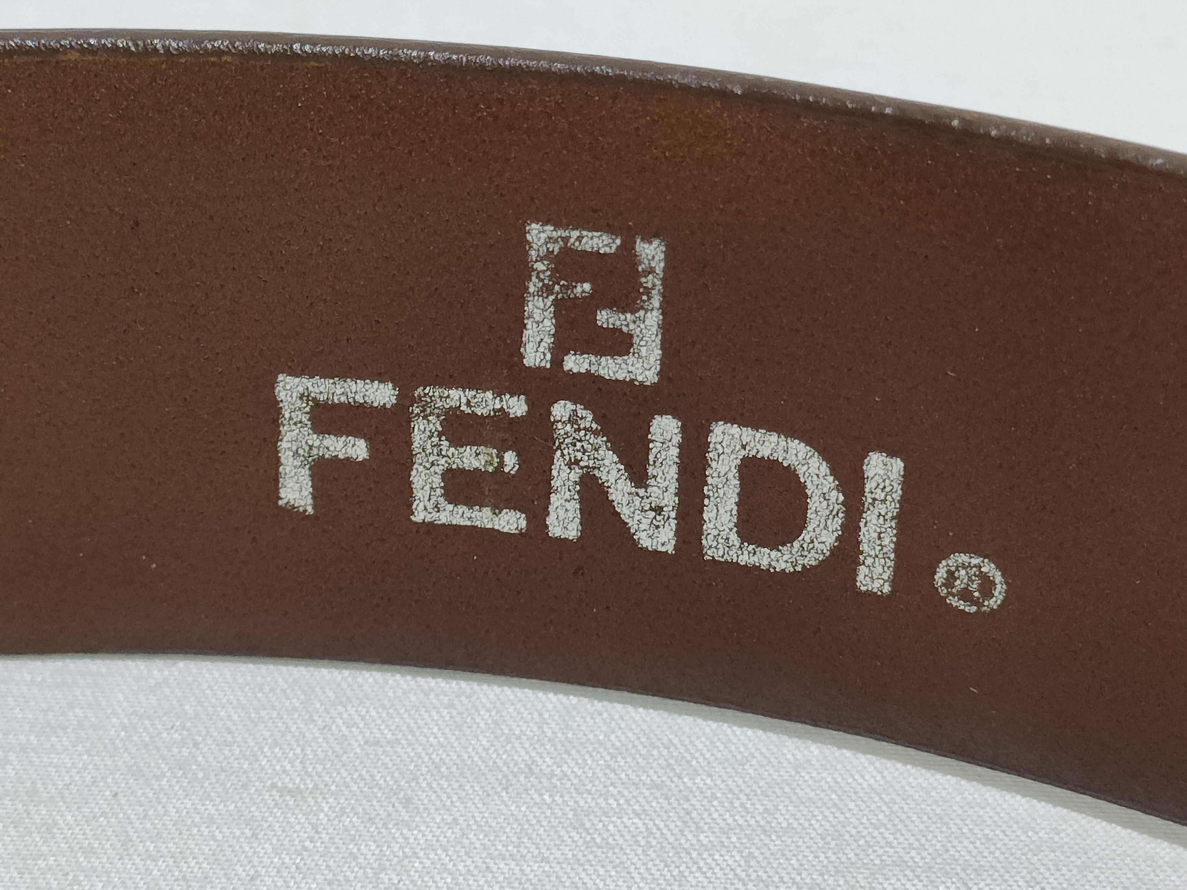 Gold Hardware FF Buckle FF Leather Belt — view 4