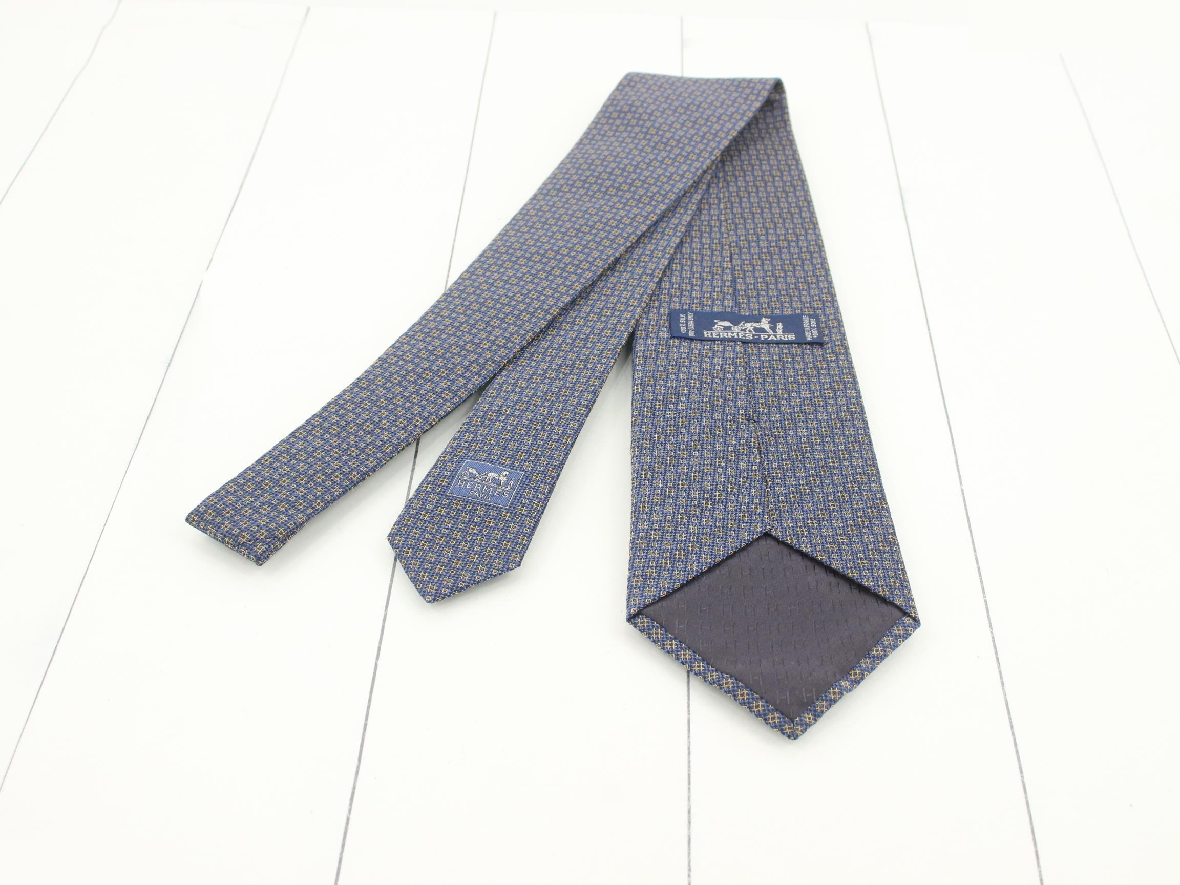 Unused Hermes tie with dust bag. — view 2