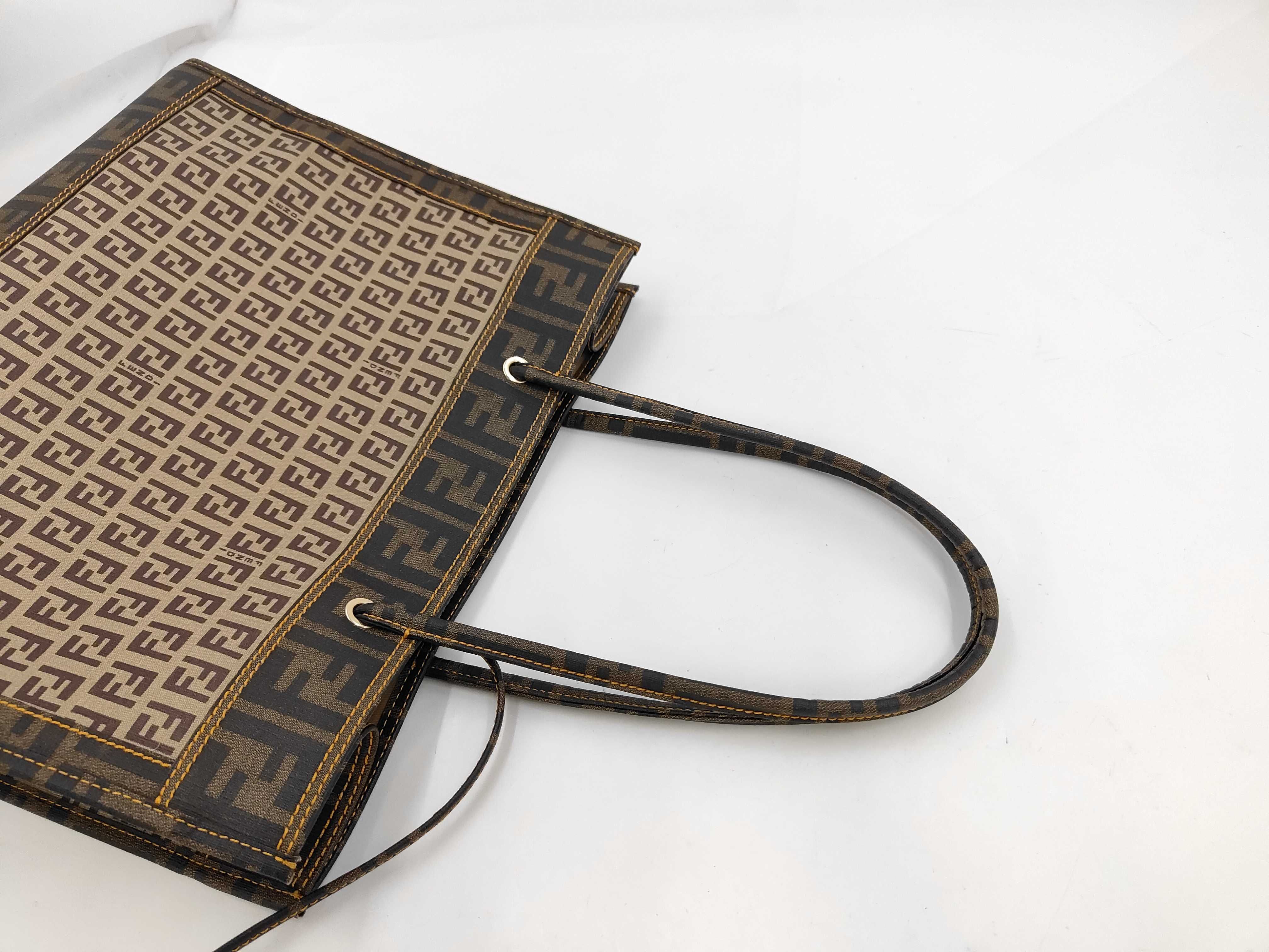 2384・8B183 Tote Bag Zucca x Zucchino Brown Beige Tote Bag — view 5