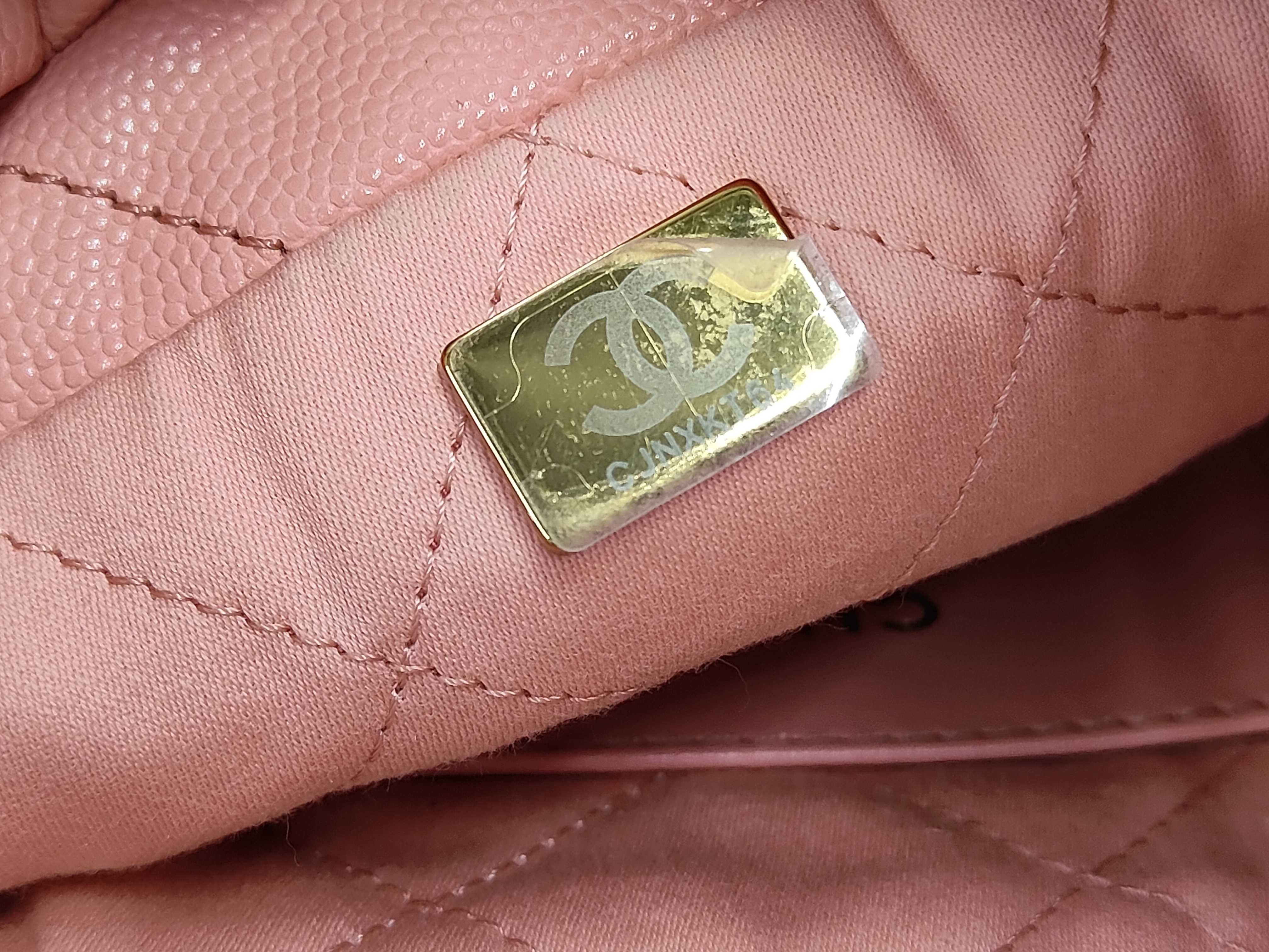 2156 Chanel 22 Chain Shoulder Bag with Gold Hardware, Pink Shoulder Bag — view 8