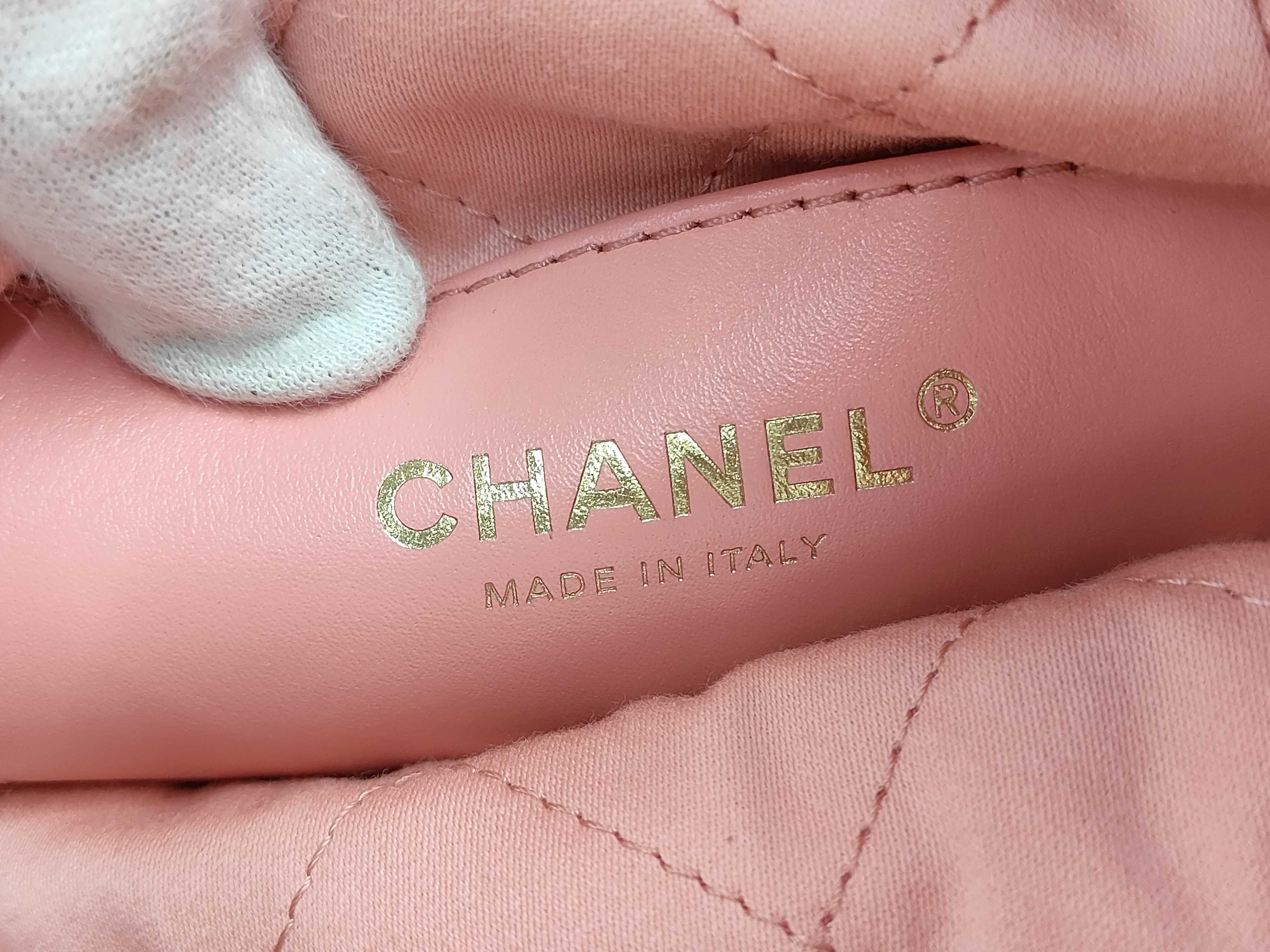 2156 Chanel 22 Chain Shoulder Bag with Gold Hardware, Pink Shoulder Bag — view 10