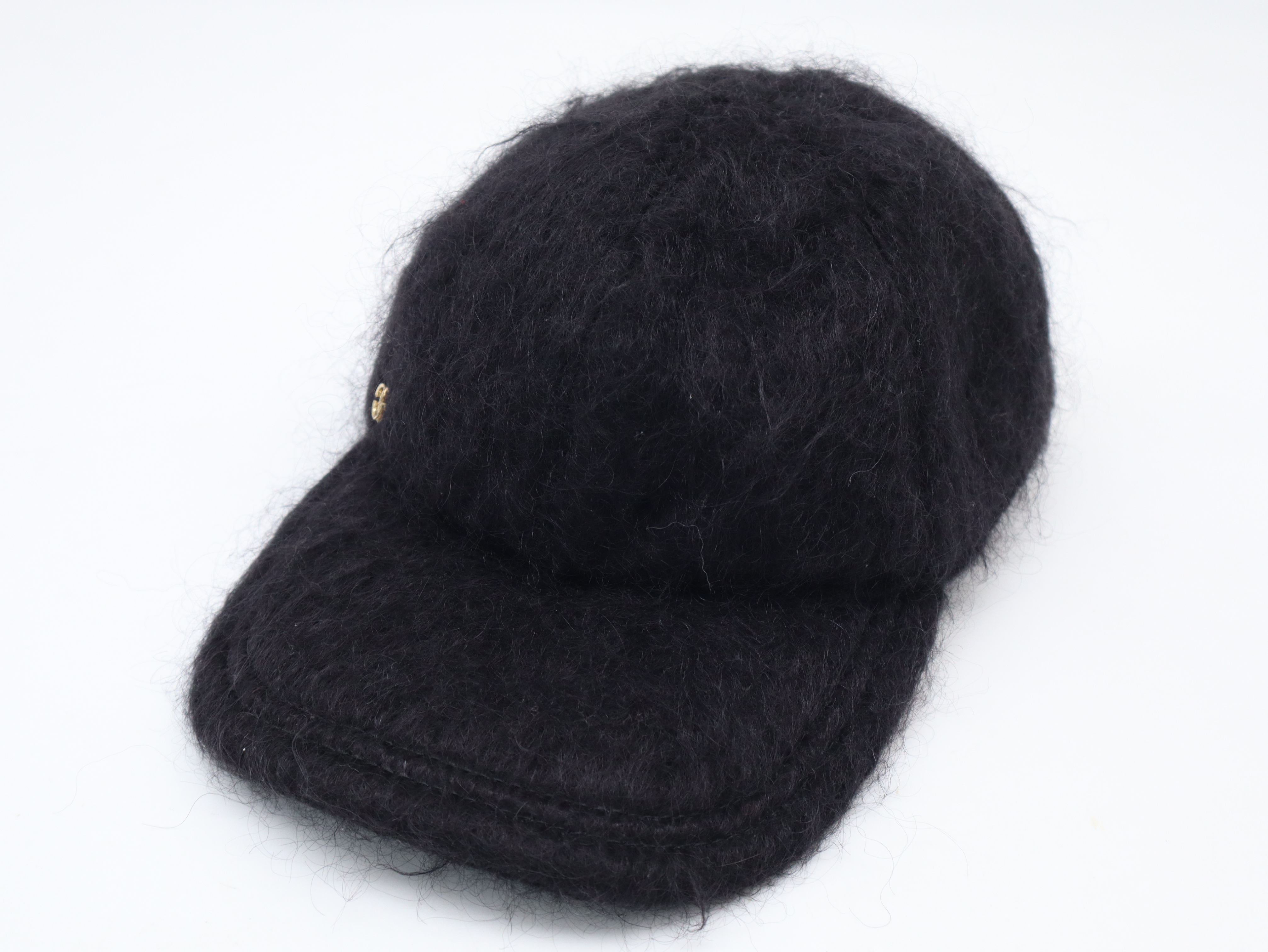 Baseball Cap, Mohair x Wool x Nylon, Black, Size: M (approx. 57cm), Other Accessories