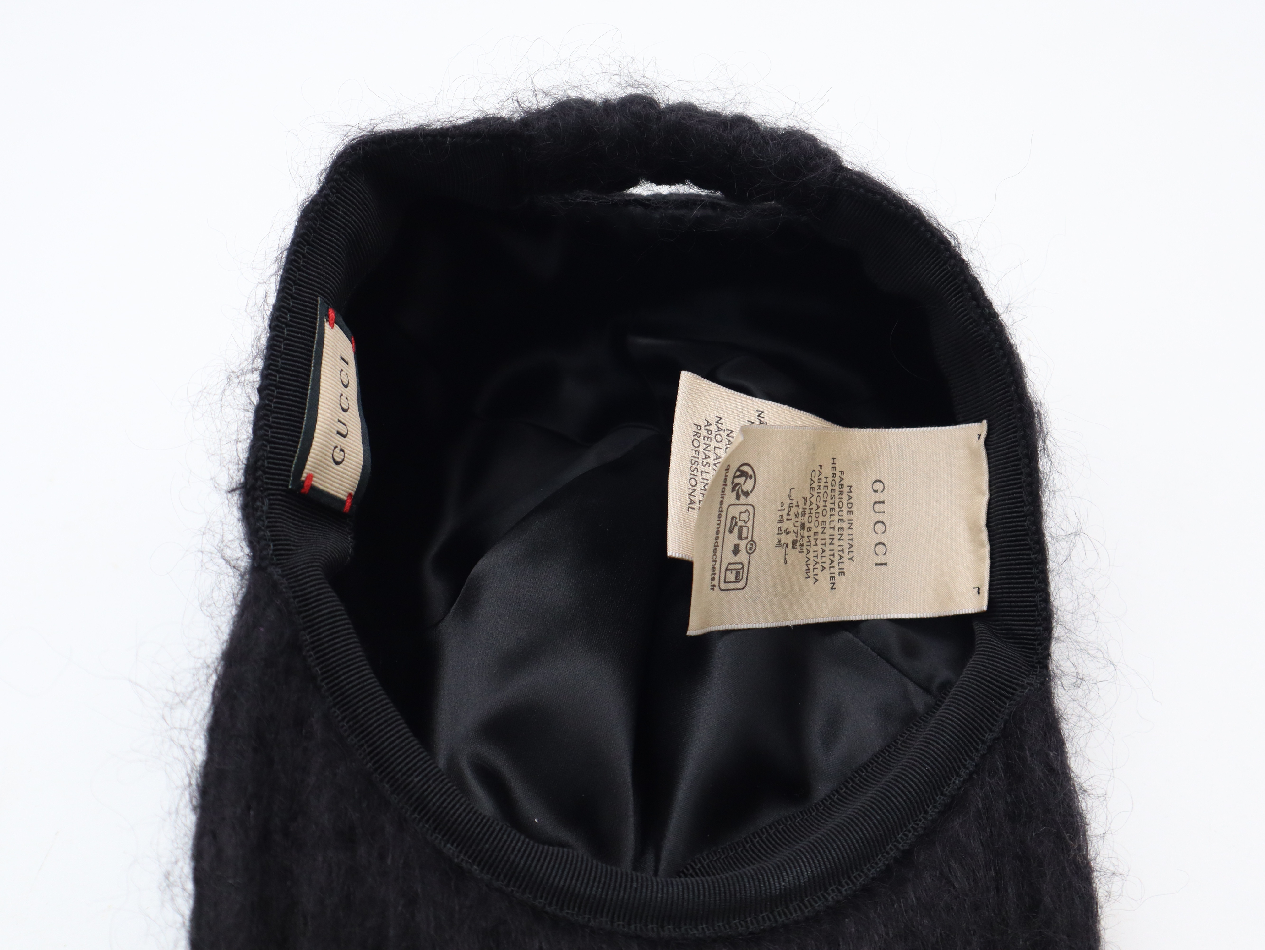 Baseball Cap, Mohair x Wool x Nylon, Black, Size: M (approx. 57cm), Other Accessories — view 3