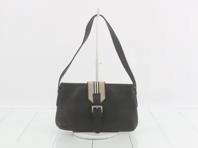 Leather one-shoulder bag