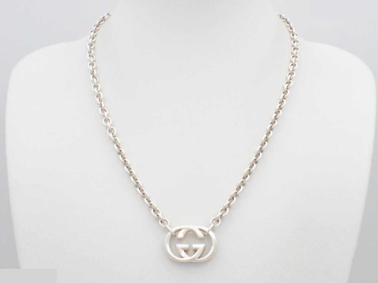 Interlocking G Chain Necklace, SV925, 27.3g — view 3
