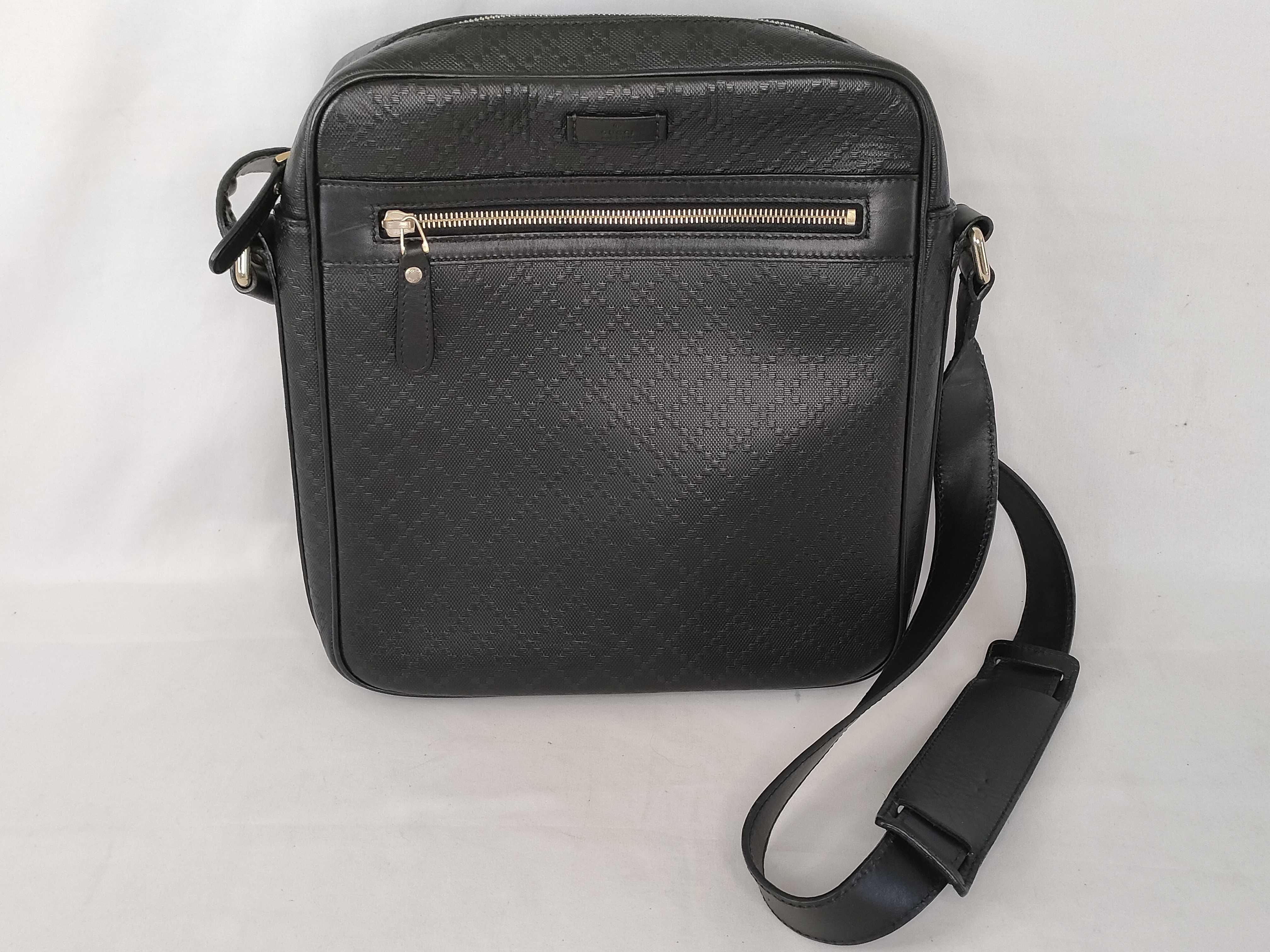 Diamante Leather Shoulder Bag, Black, Serial Number