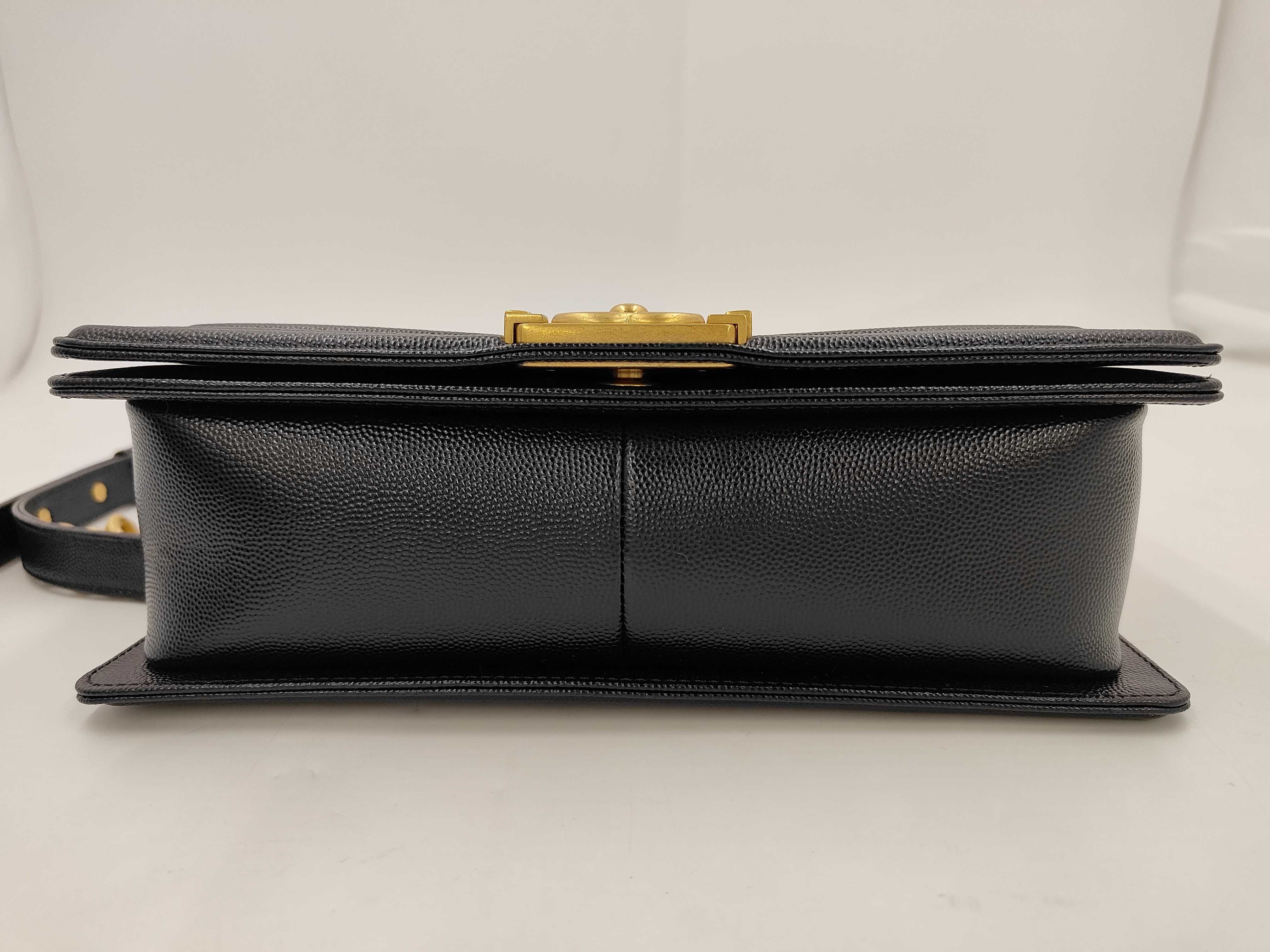 Boy Chanel A67086 GAJL8KLE Chain Shoulder Bag, Calfskin, Black, Gold Hardware, Shoulder Bag — view 7