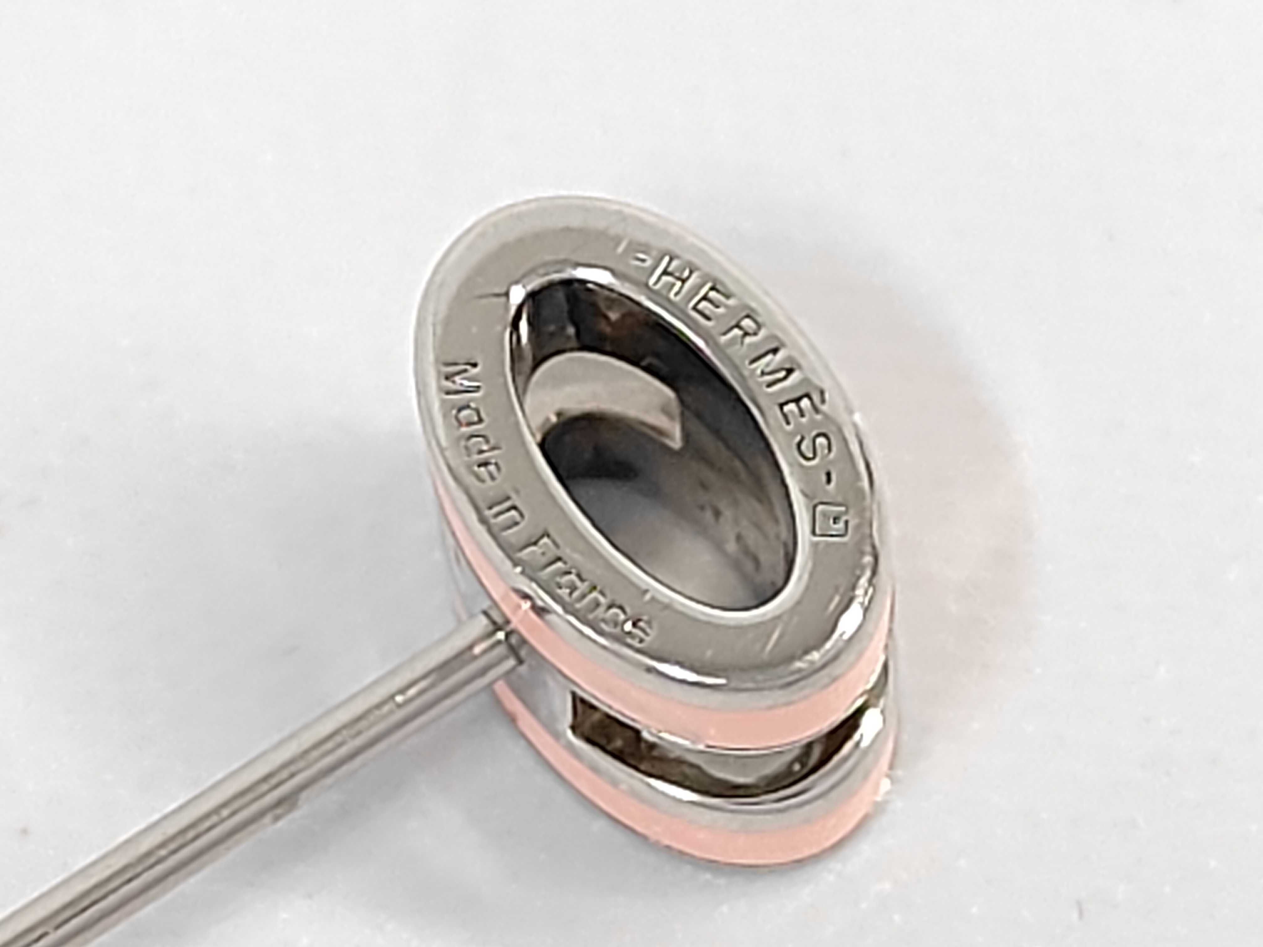 Mini Pop H Earrings, Rose Tropic x Silver Hardware, Hermes Earrings — view 7