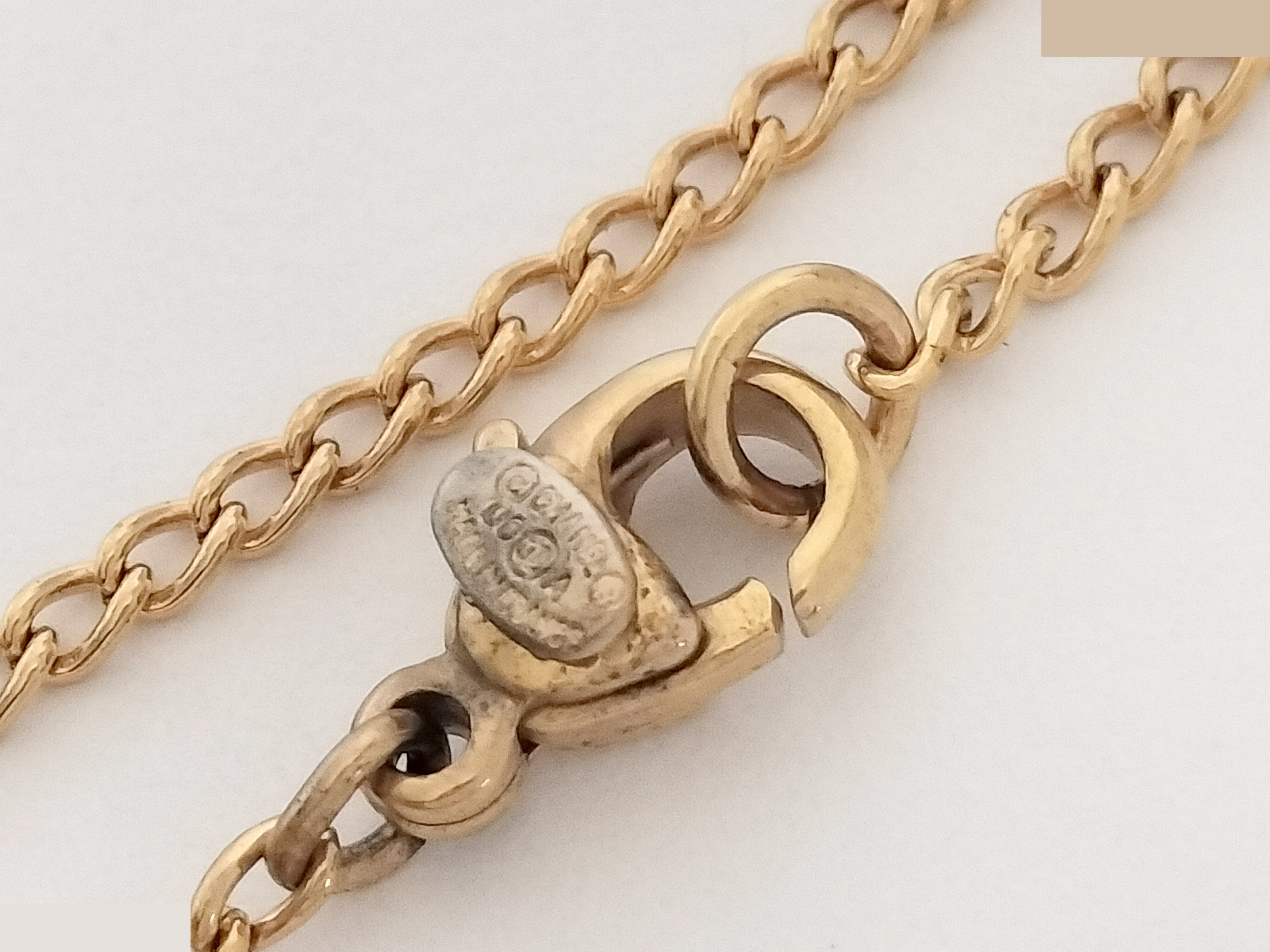 Coco pink rhinestone gold necklace chain approx. 37cm — view 3
