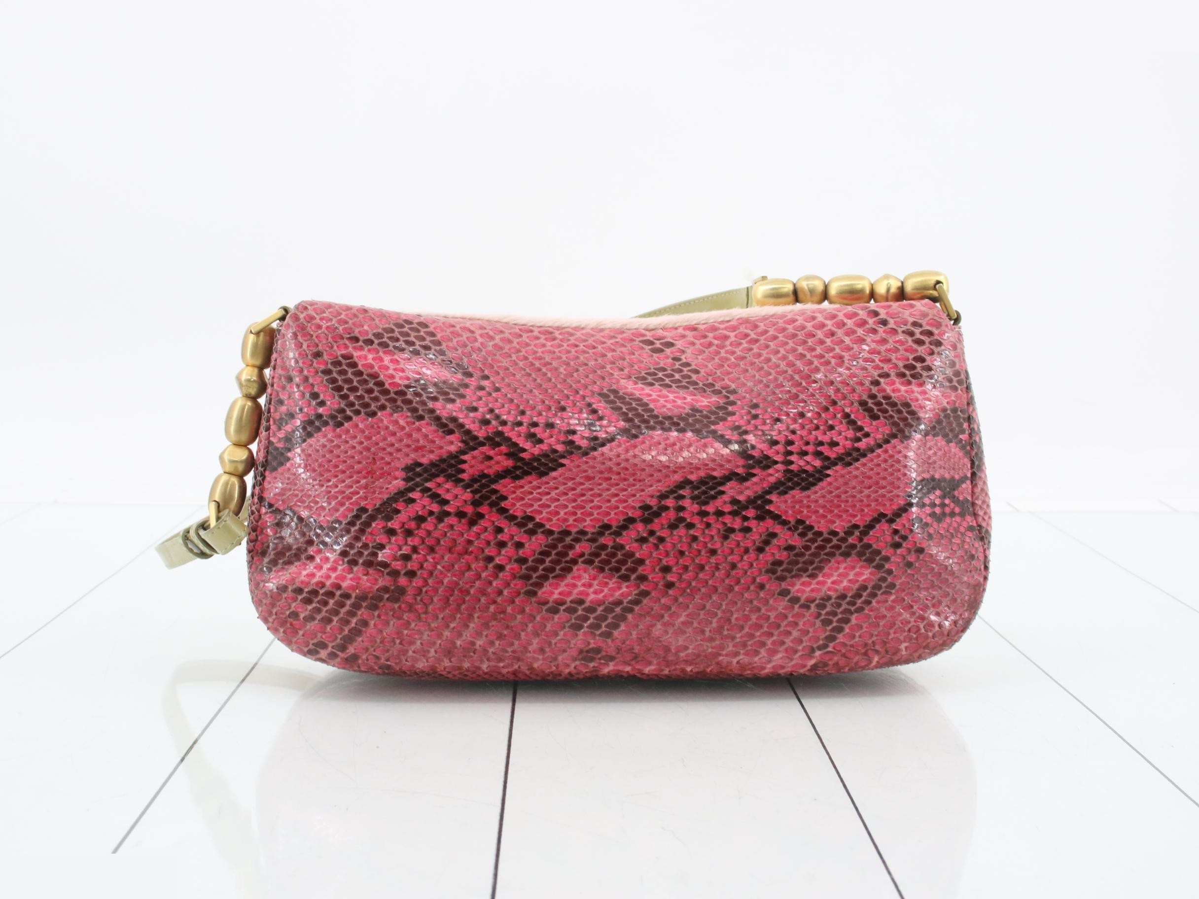 Maris Pearl Calf Hair/Python One-Shoulder Bag — view 2