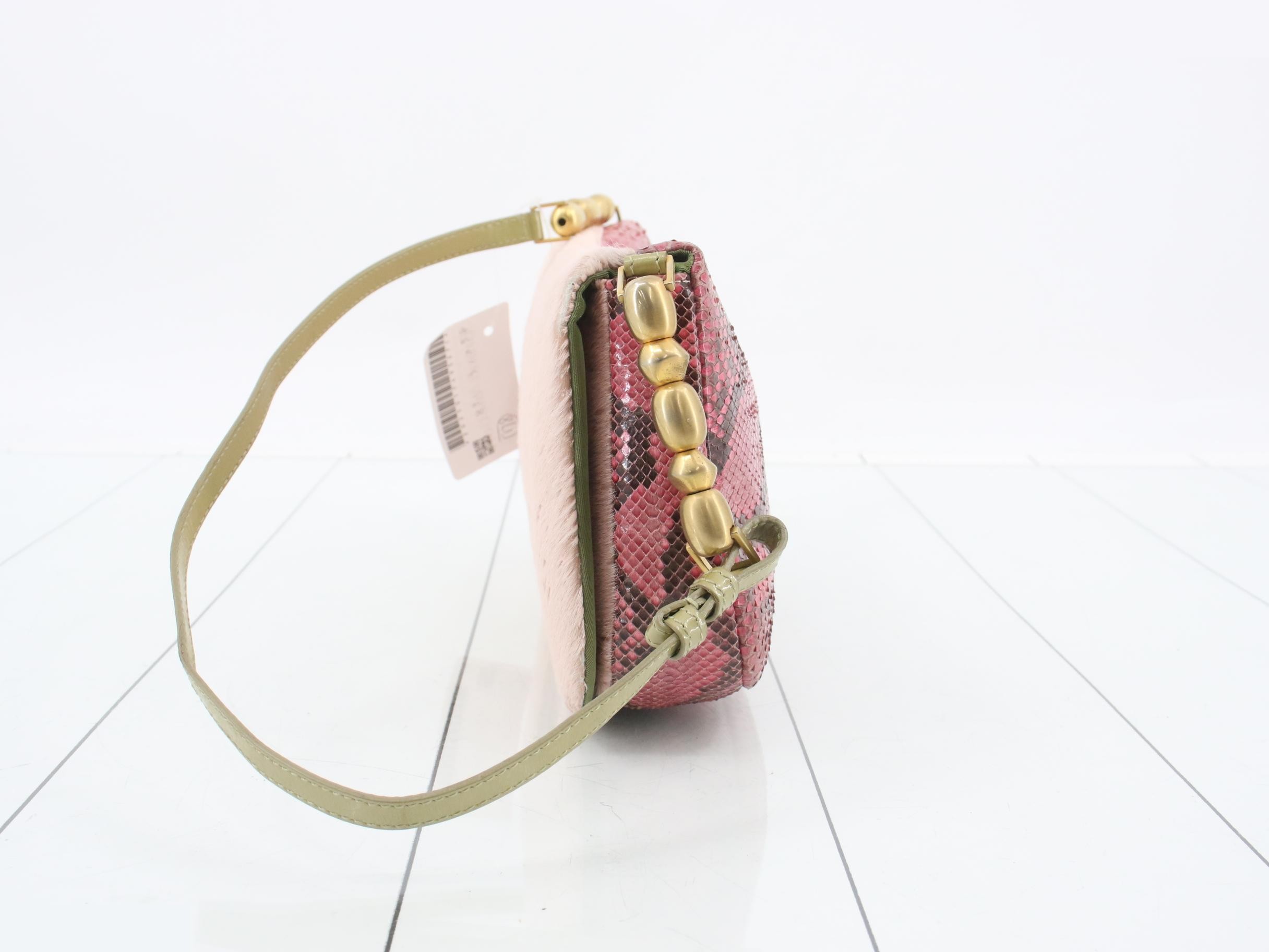Maris Pearl Calf Hair/Python One-Shoulder Bag — view 3