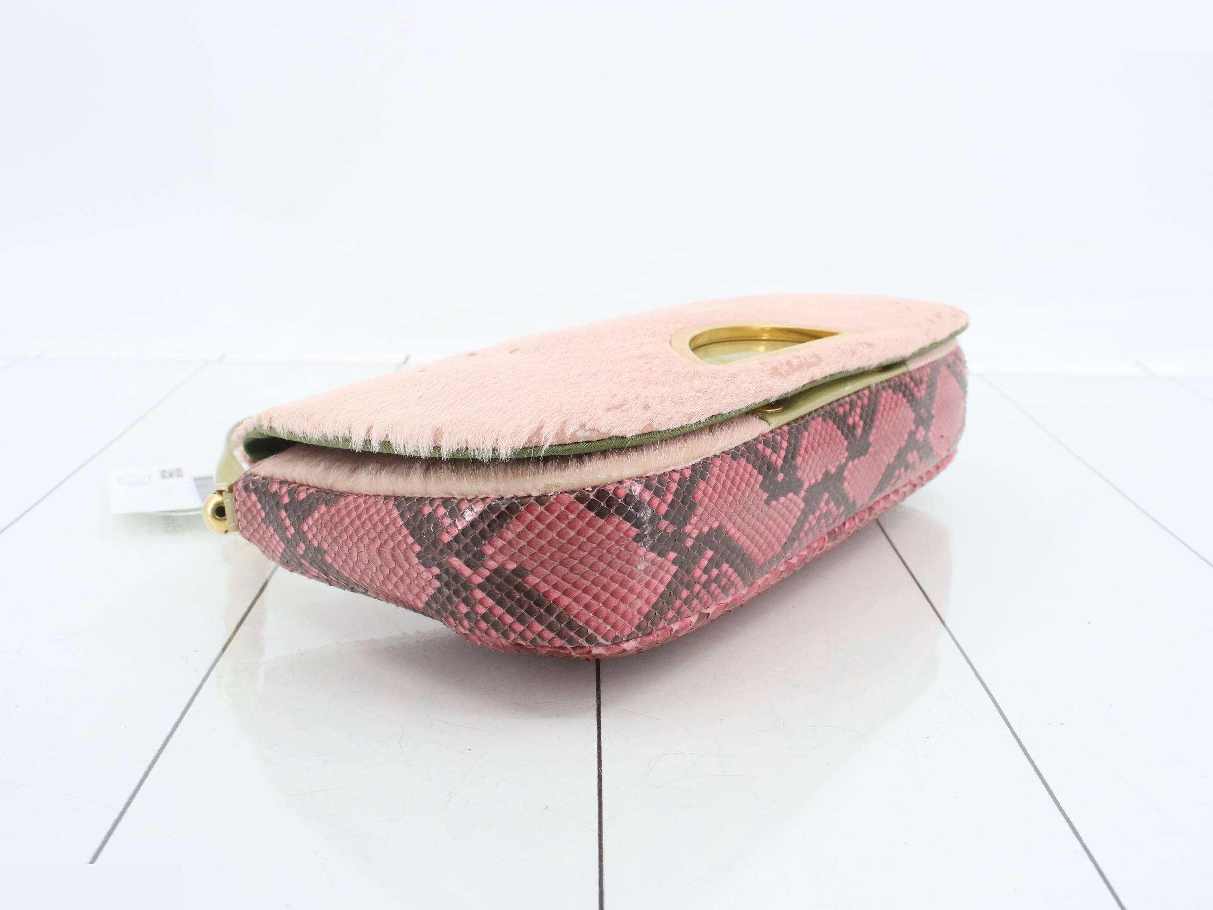 Maris Pearl Calf Hair/Python One-Shoulder Bag — view 5