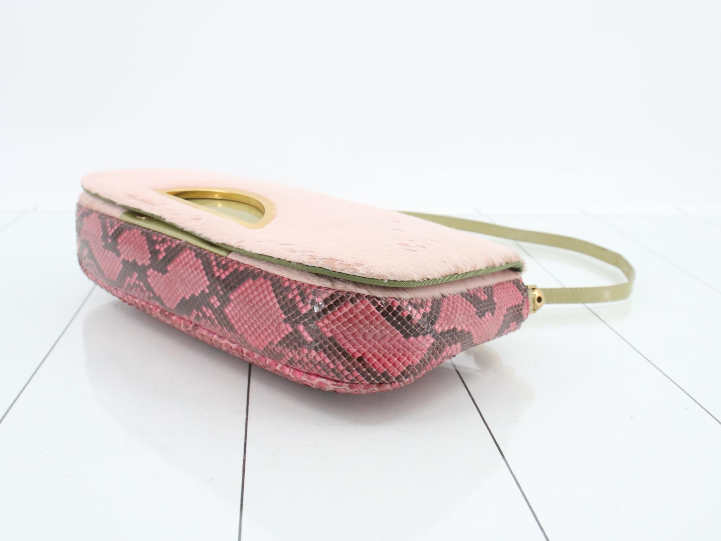 Maris Pearl Calf Hair/Python One-Shoulder Bag — view 6