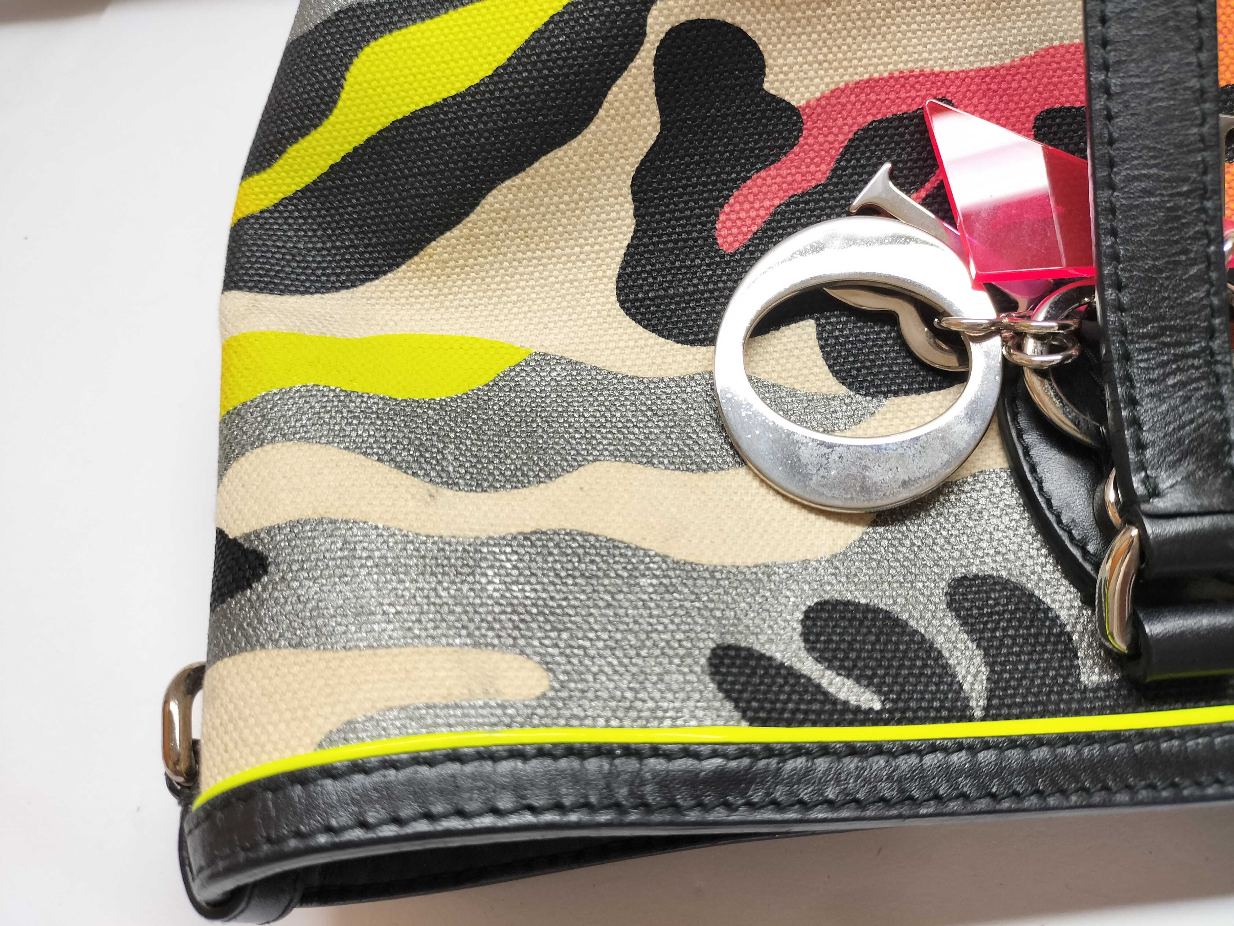 Multicolor Camouflage Coated Canvas Tote Bag — view 12