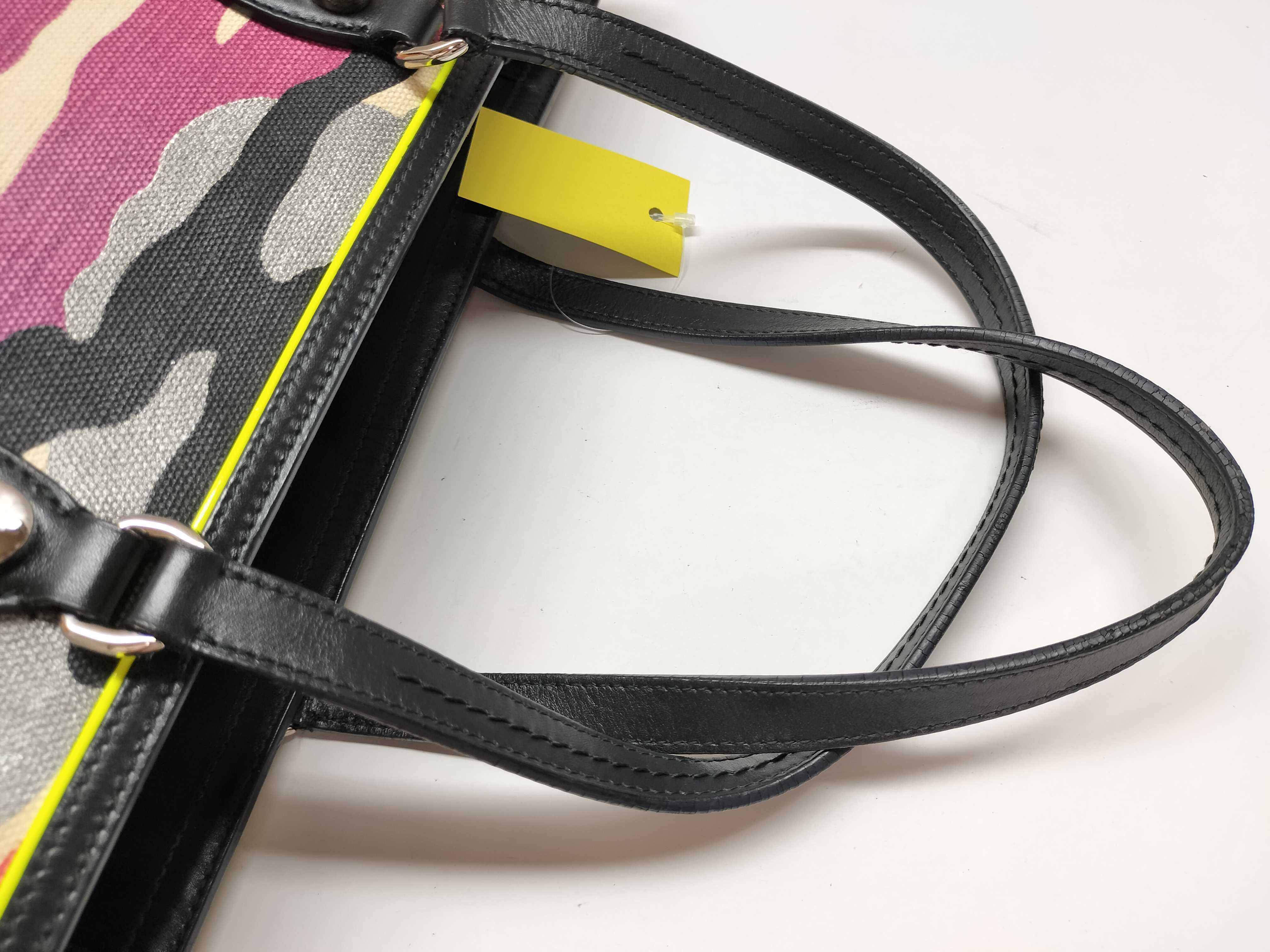 Multicolor Camouflage Coated Canvas Tote Bag — view 5