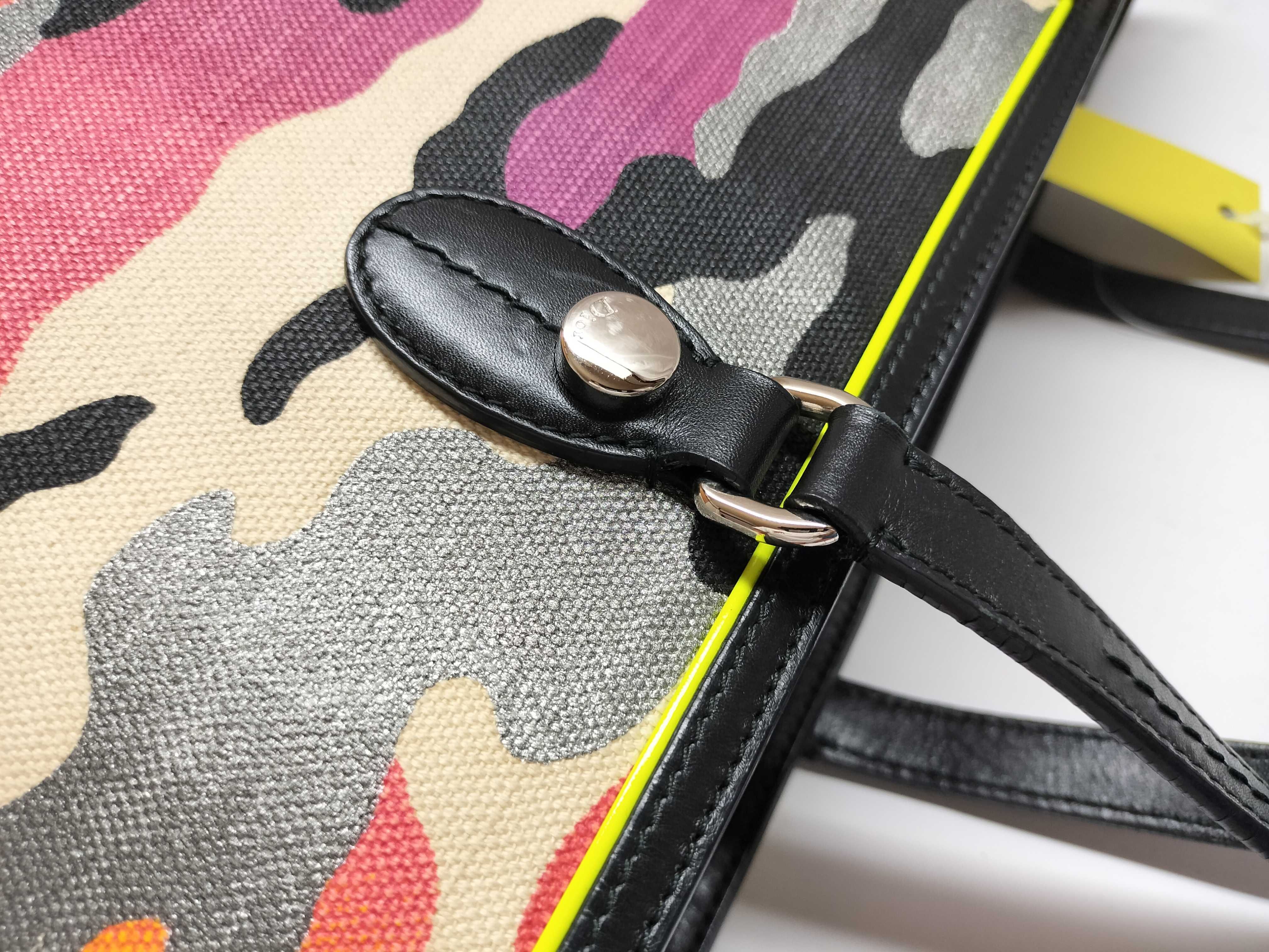 Multicolor Camouflage Coated Canvas Tote Bag — view 6