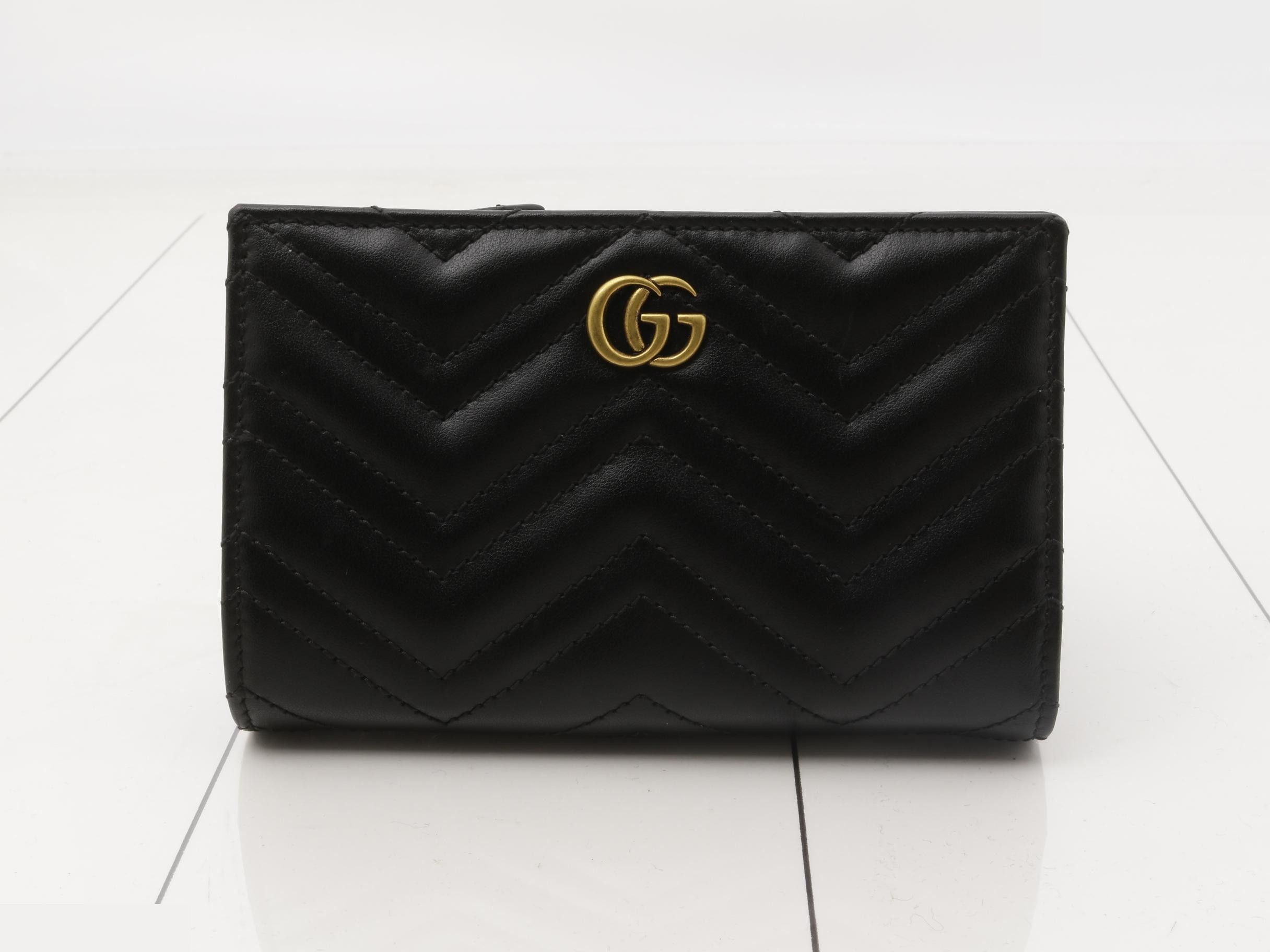 GG Marmont Bi-fold Wallet, Black
