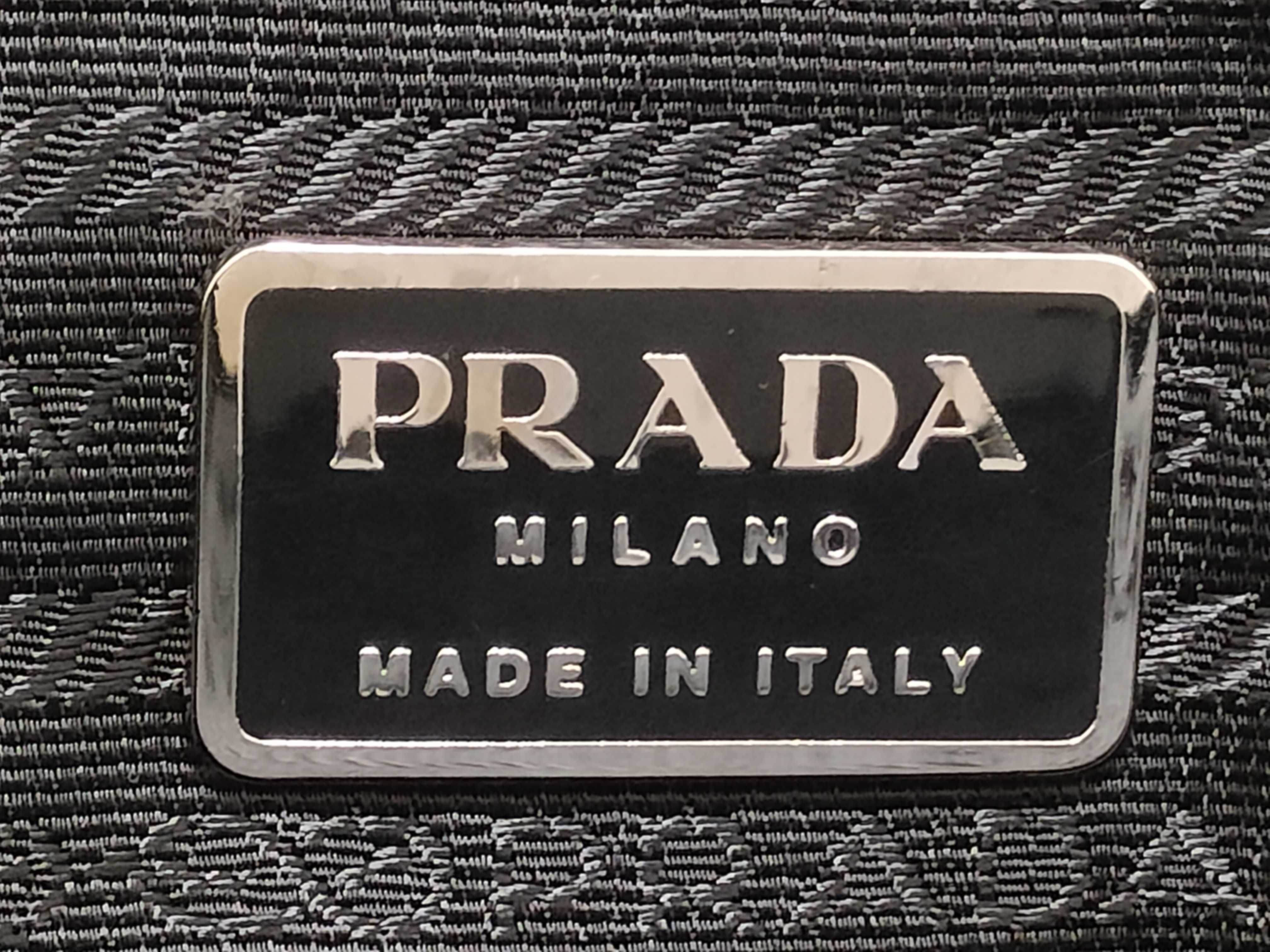 nylon handbag, black nylon, with clochette, guarantee card, and padlock. — view 12