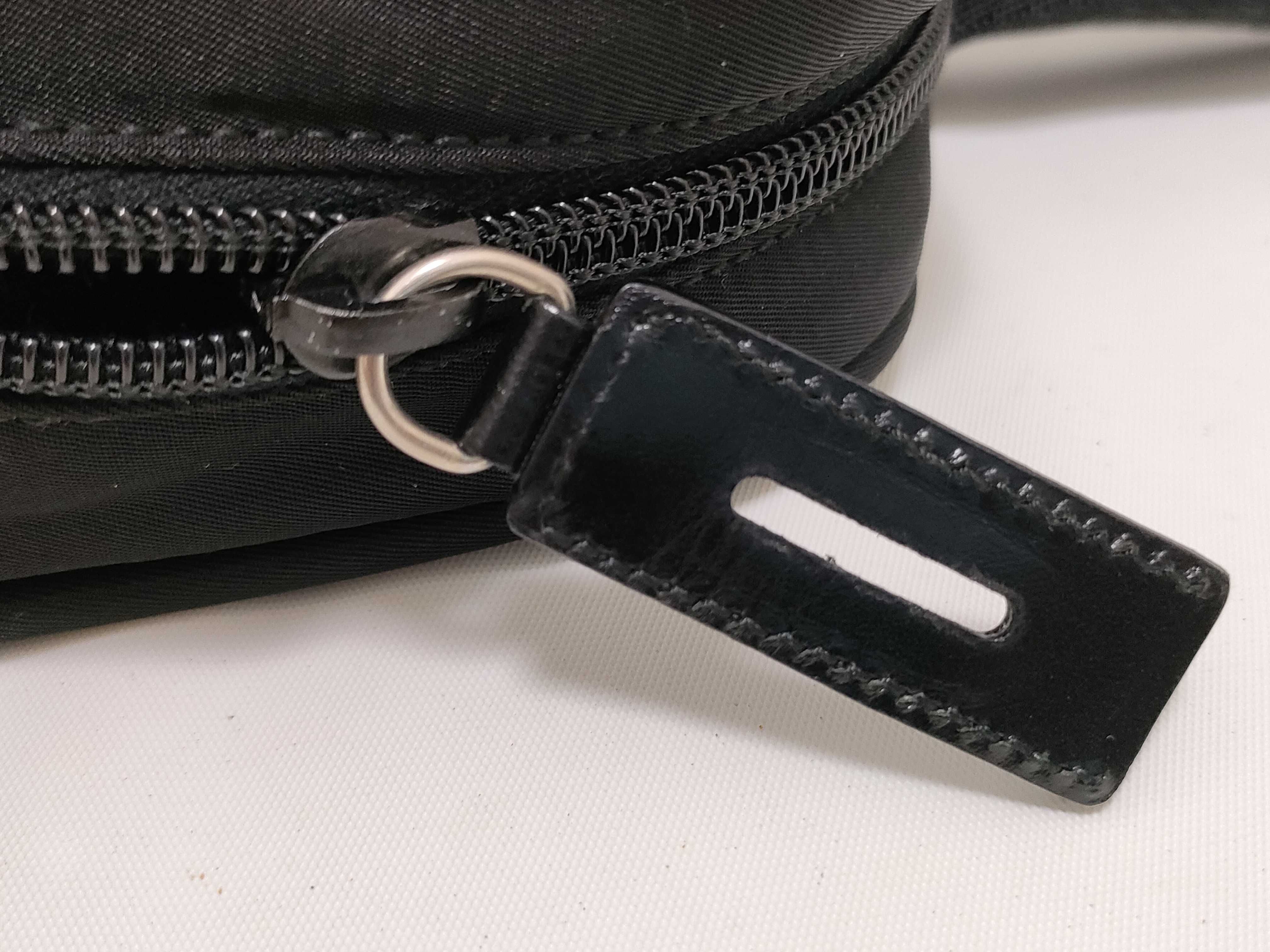 nylon handbag, black nylon, with clochette, guarantee card, and padlock. — view 15