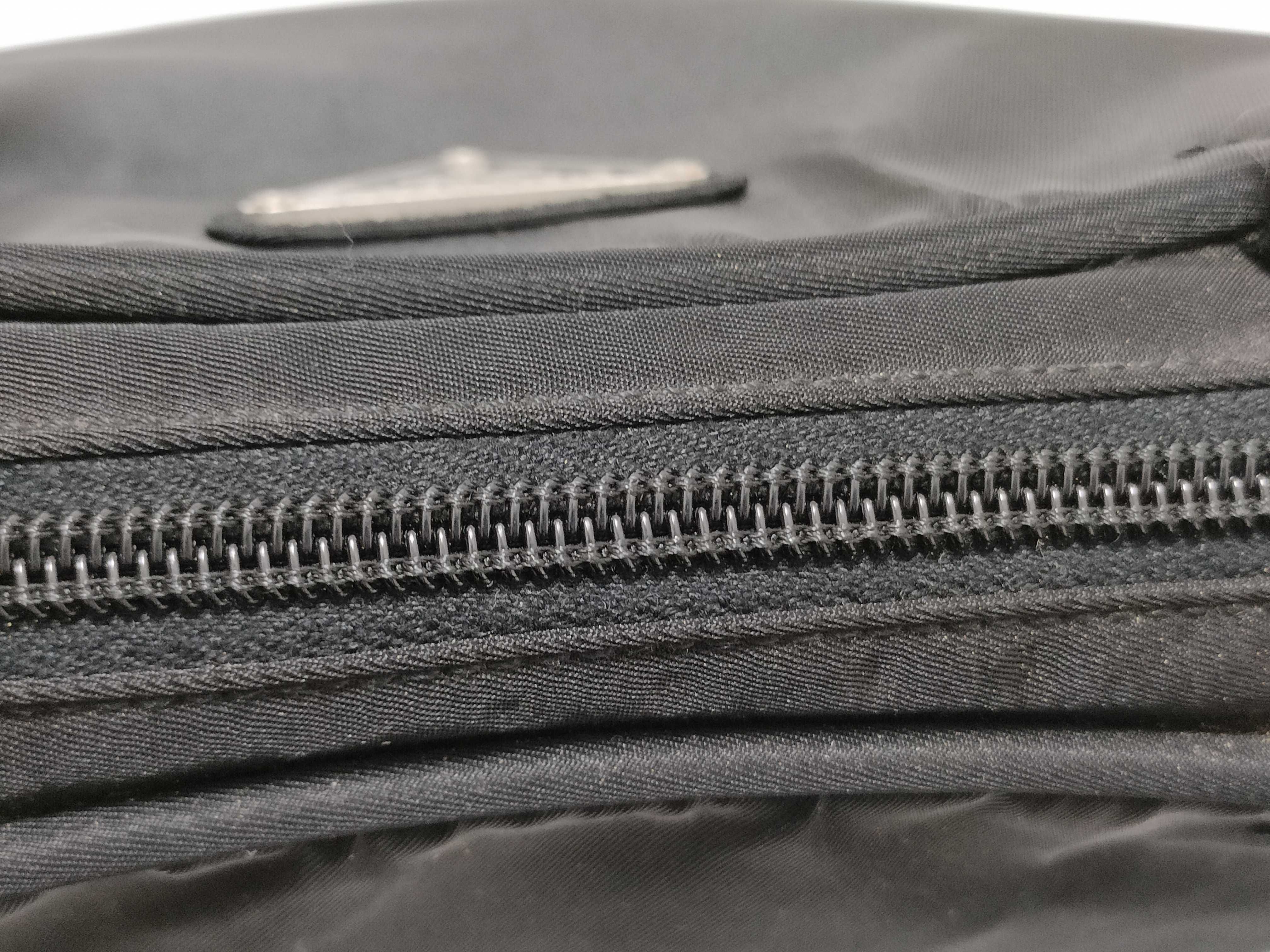 nylon handbag, black nylon, with clochette, guarantee card, and padlock. — view 6