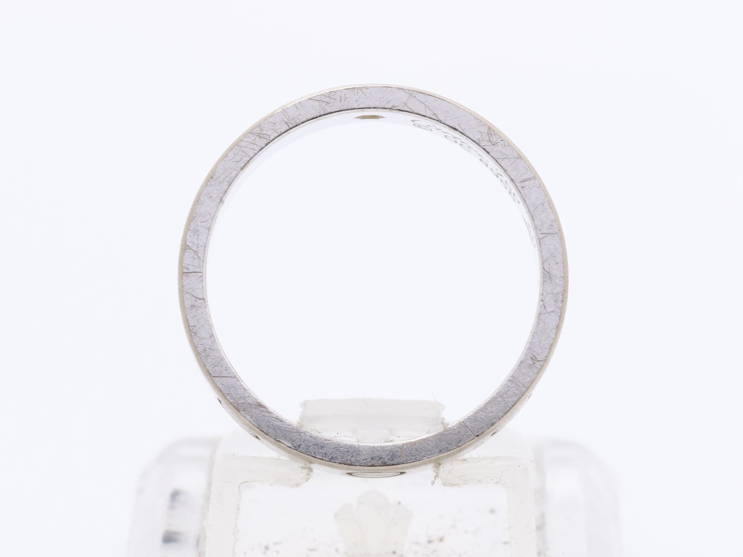 Love Series (Precious Metal) Ring, Mini Love, 750WG, Diamond, 4.5g, Size #49 — view 5