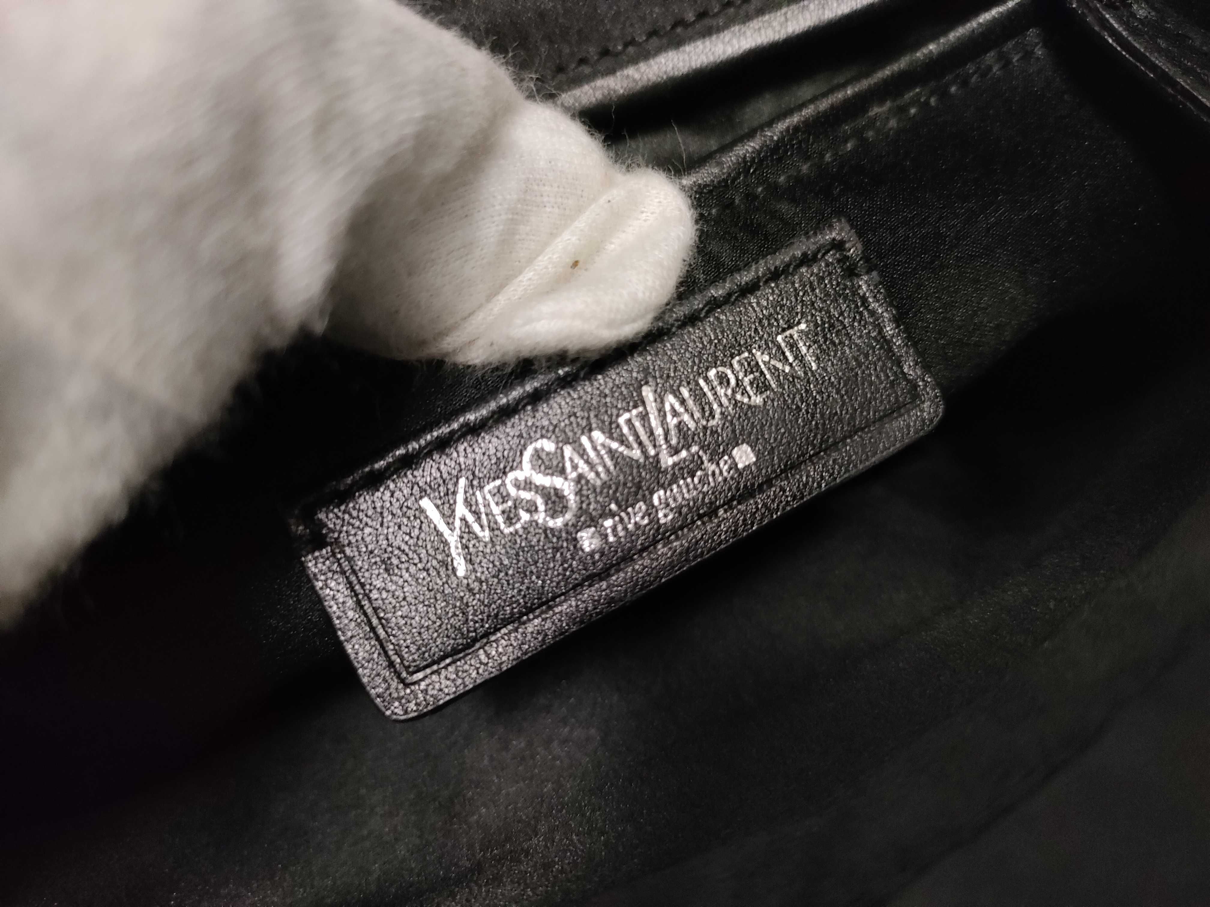 Kahala YSL Canvas Satin Lined Black Tote Bag with Dust Bag — view 11
