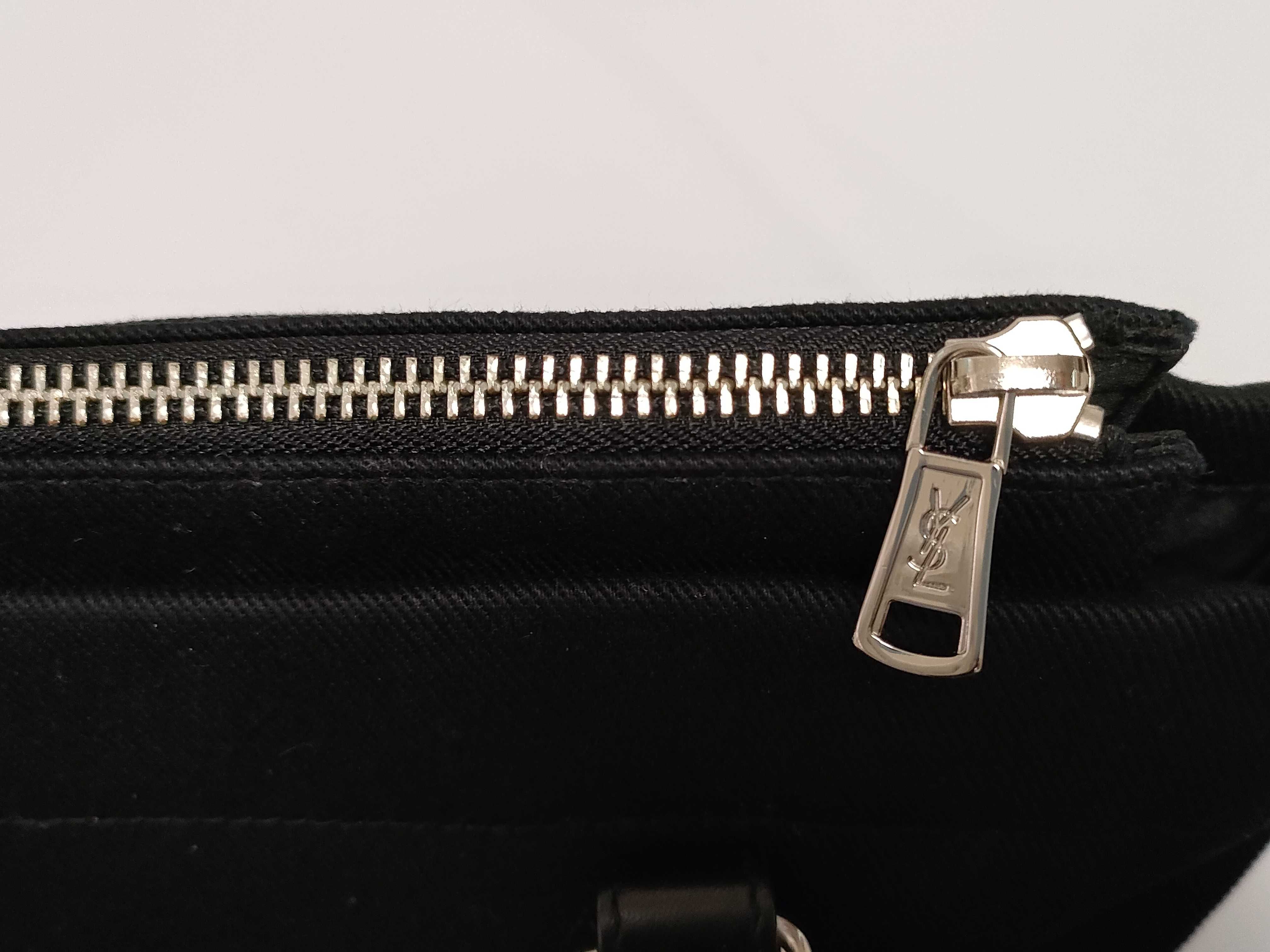 Kahala YSL Canvas Satin Lined Black Tote Bag with Dust Bag — view 8
