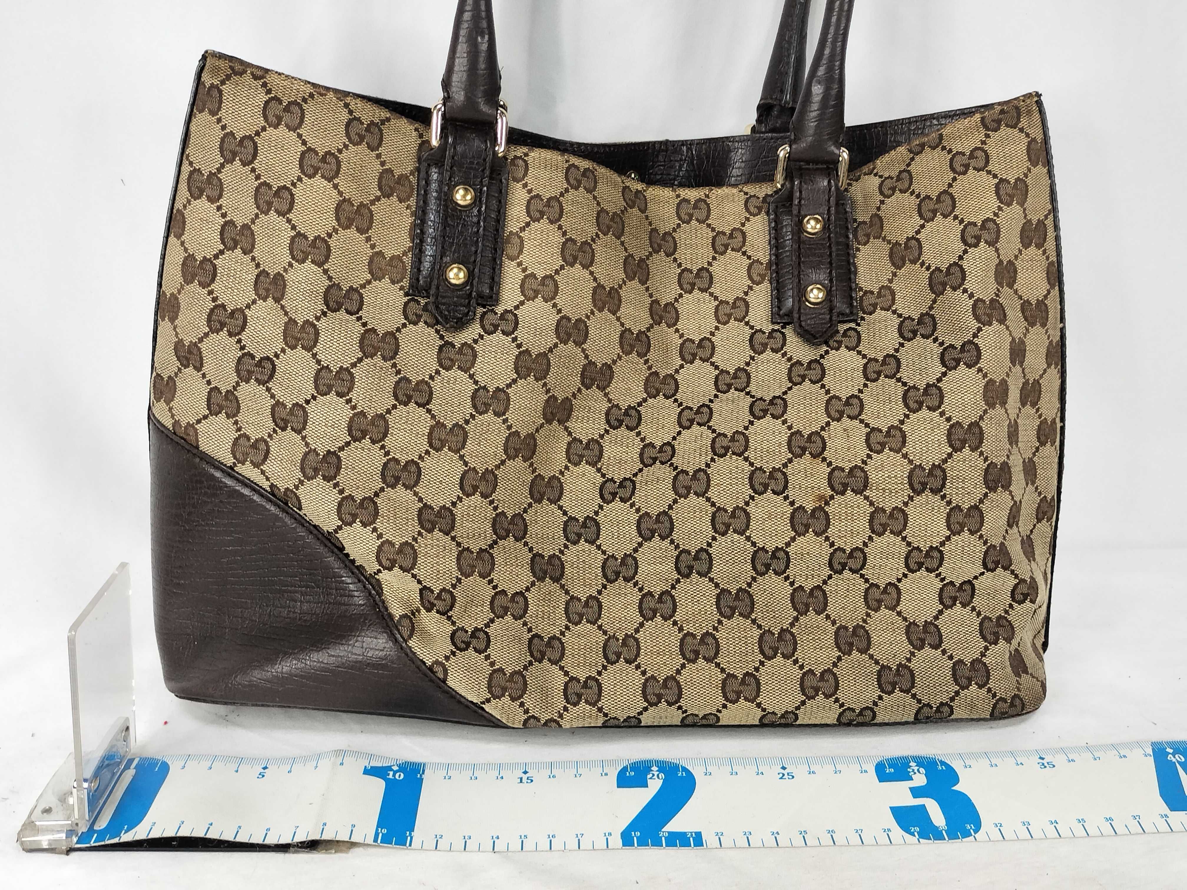 GG Canvas Gucci Horsebit Sherry Line Canvas Leather Tote Bag — view 2