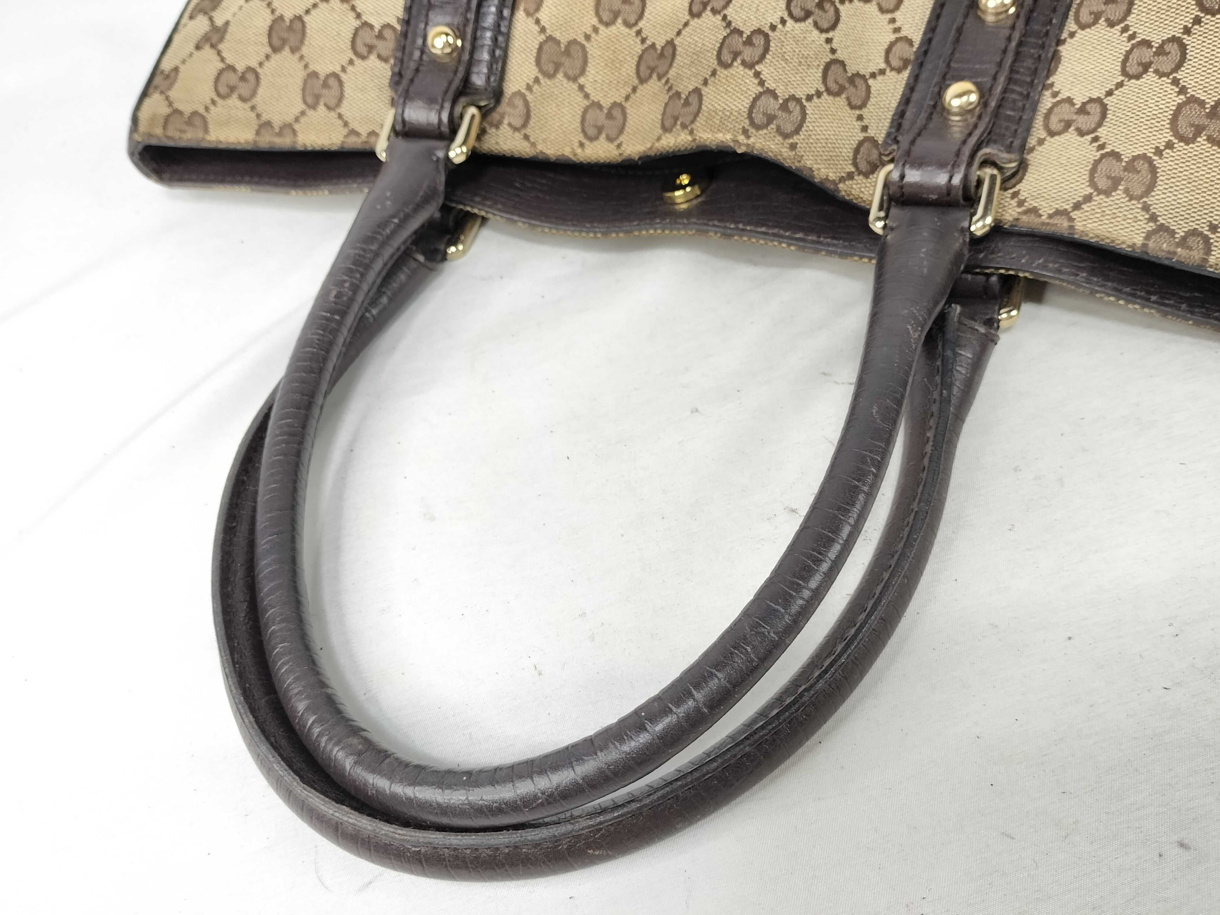 GG Canvas Gucci Horsebit Sherry Line Canvas Leather Tote Bag — view 3