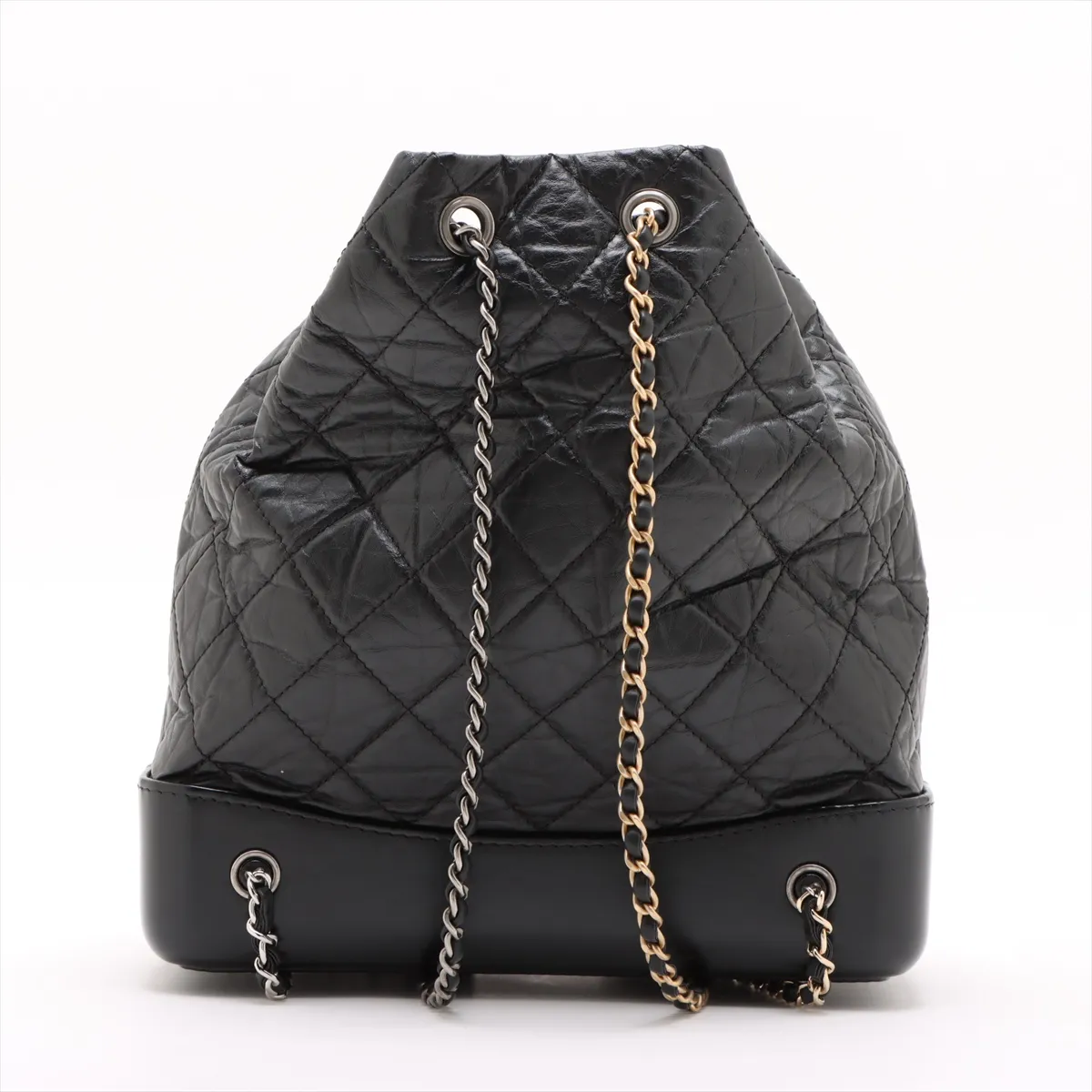 Gabriel de Chanel Vintage Calf Chain Backpack Black Gold x Silver Metal Fittings 27056120 27th Series — view 2