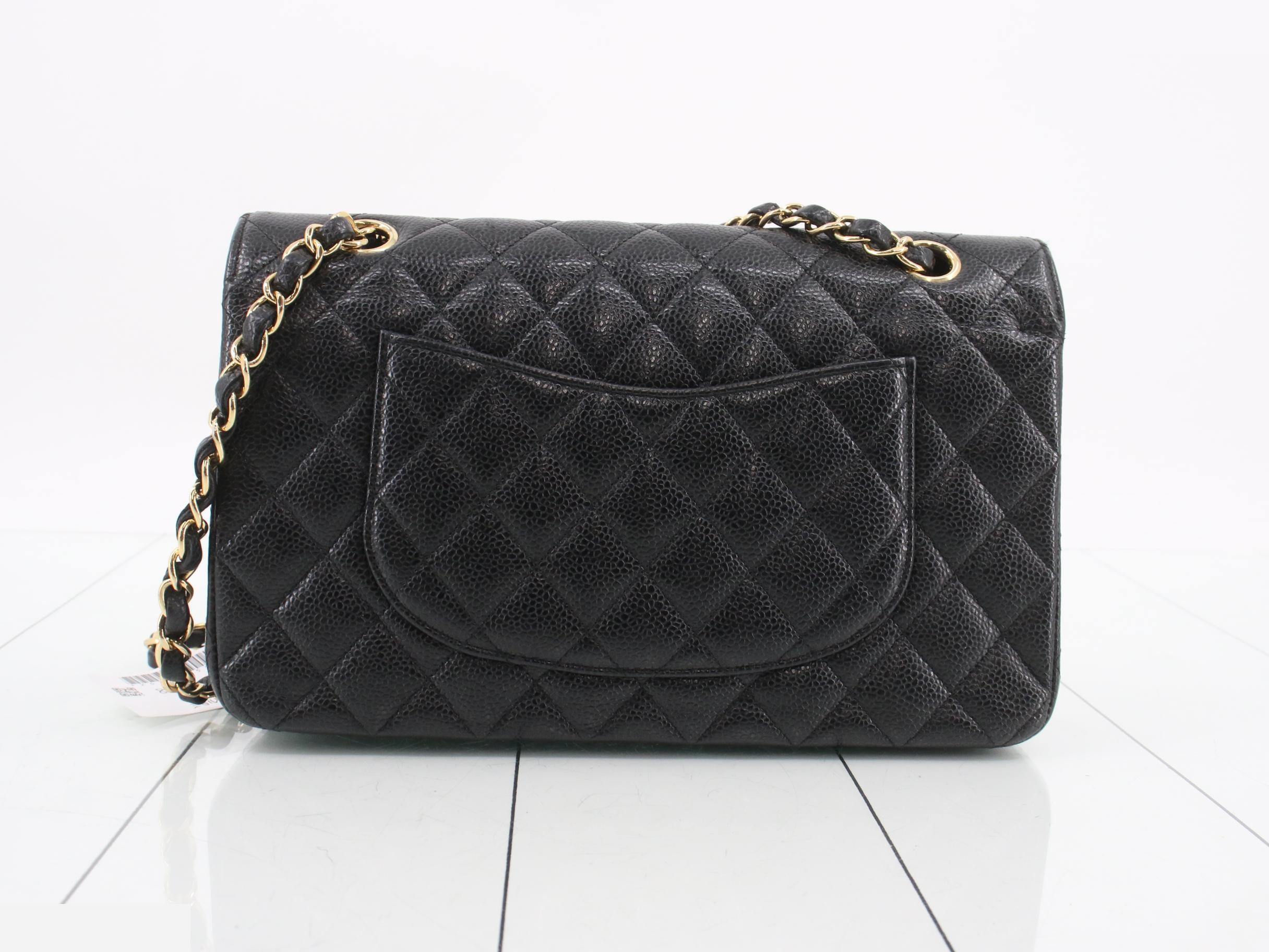 Matelassé Double Flap Caviar Leather Chain Shoulder Bag (Random Serial Number) — view 2