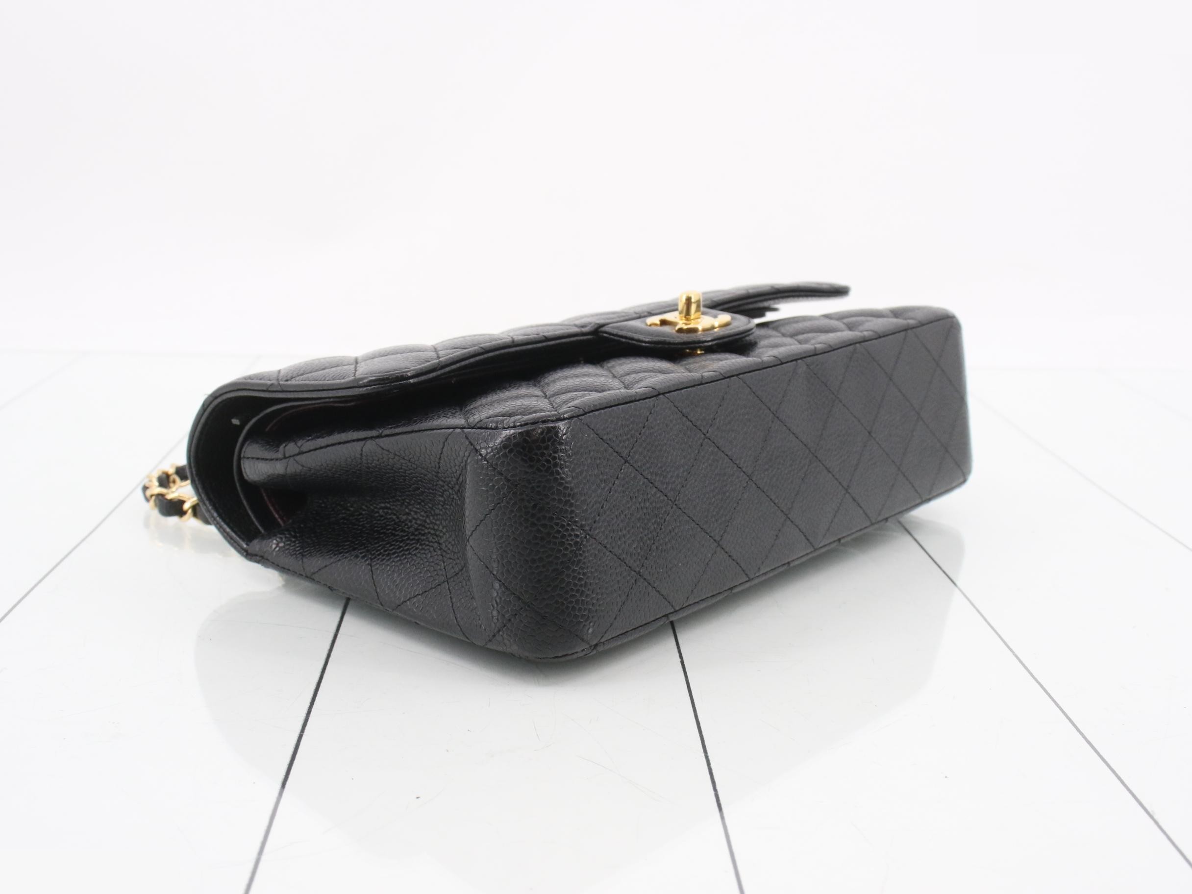Matelassé Double Flap Caviar Leather Chain Shoulder Bag (Random Serial Number) — view 5
