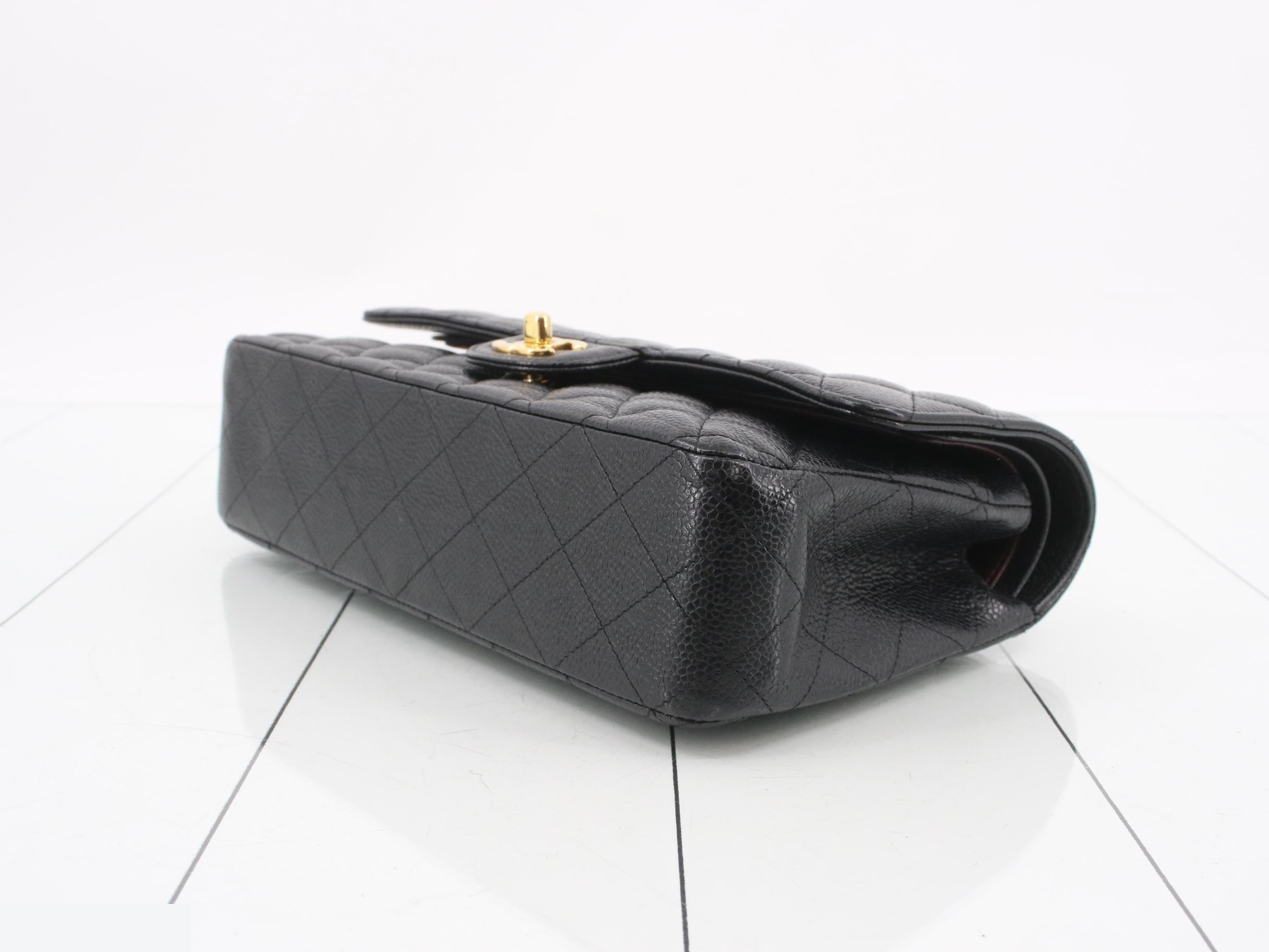 Matelassé Double Flap Caviar Leather Chain Shoulder Bag (Random Serial Number) — view 6