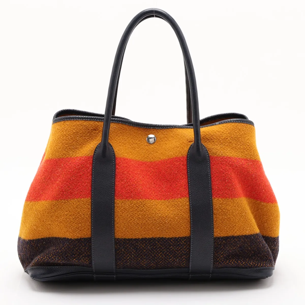 Garden Party 36 PM, Rocabar wool x Negonda leather, multicolor, silver hardware, stamp unknown.