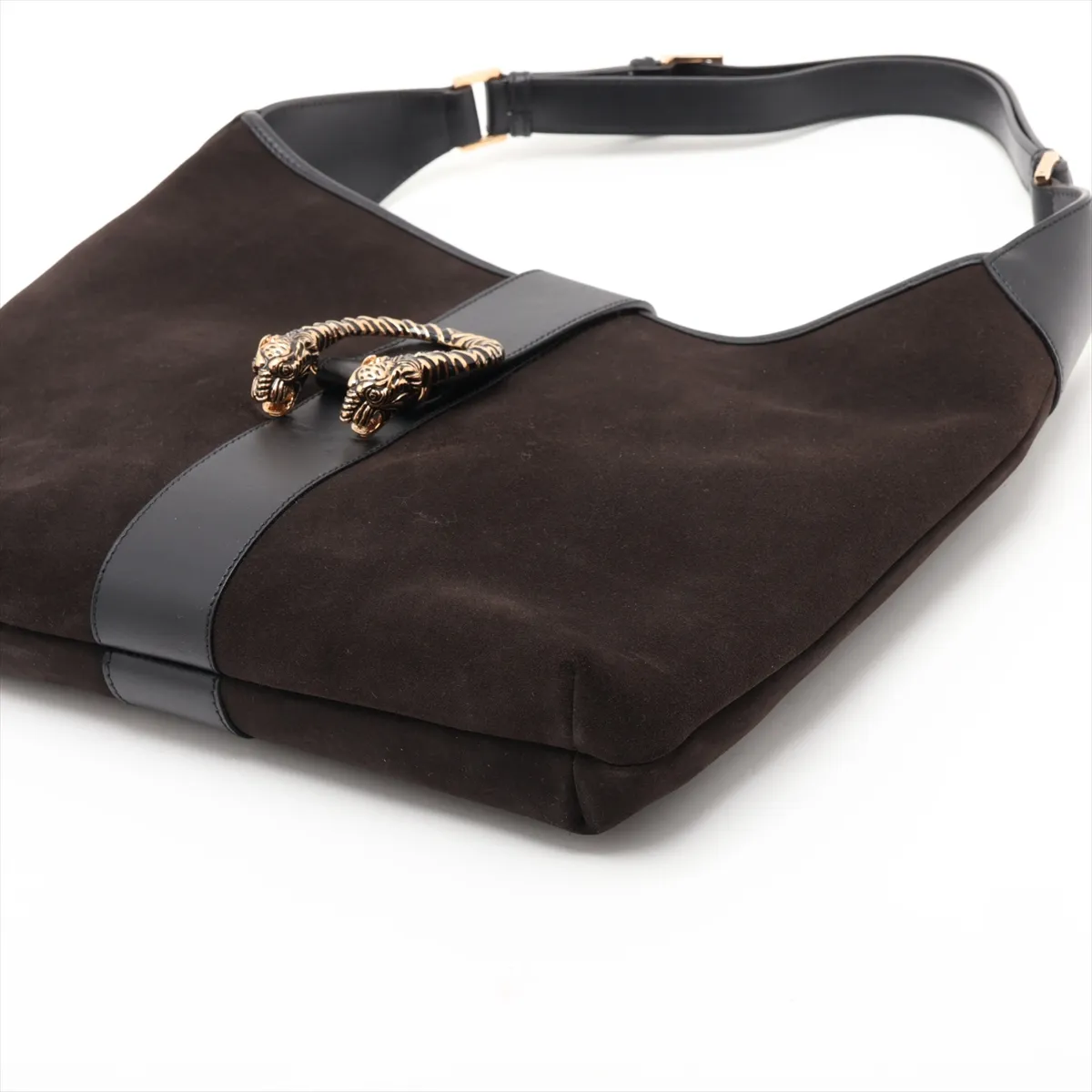 Dionysus Suede and Leather Shoulder Bag, Brown — view 3