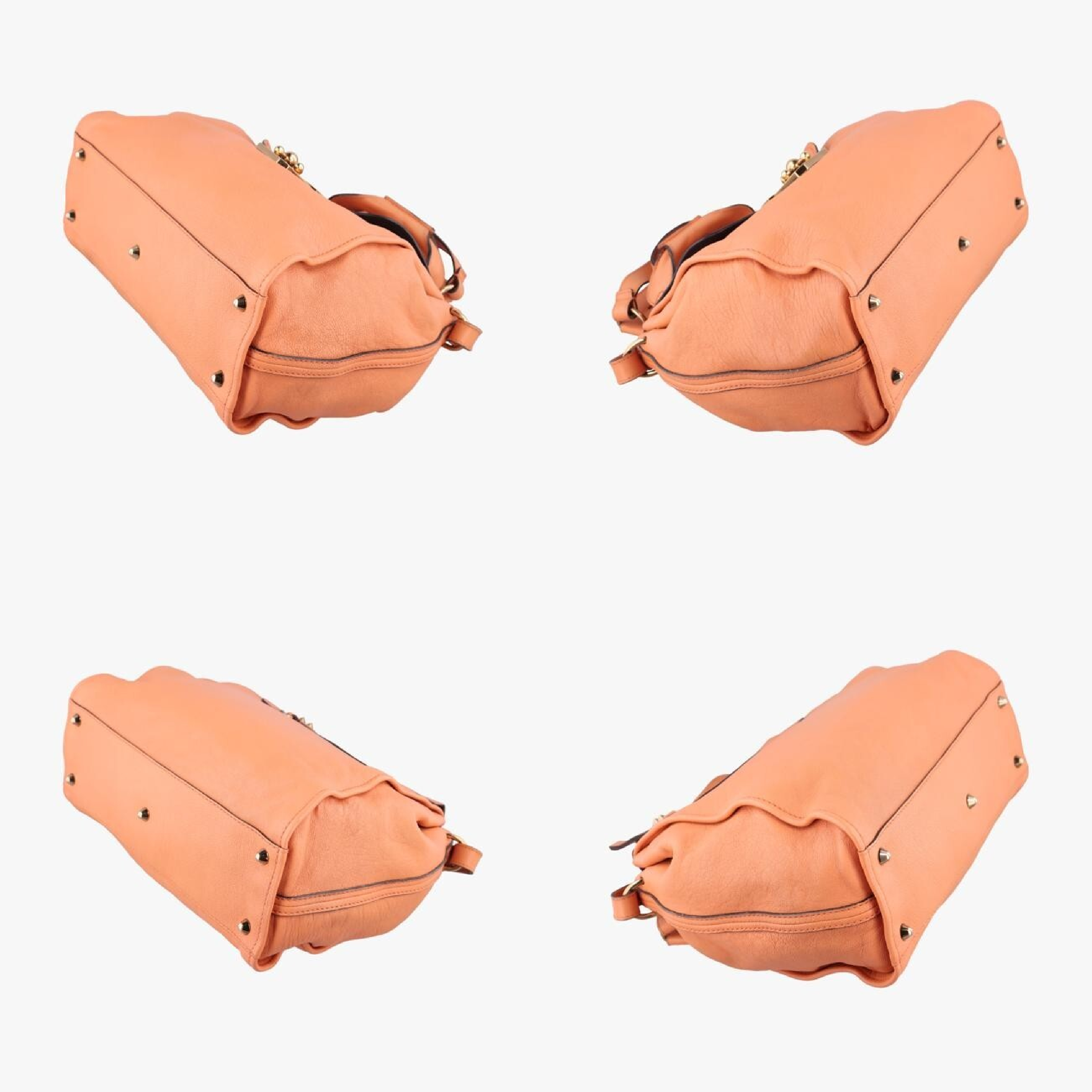Elsie Orange Leather Shoulder Bag — view 4