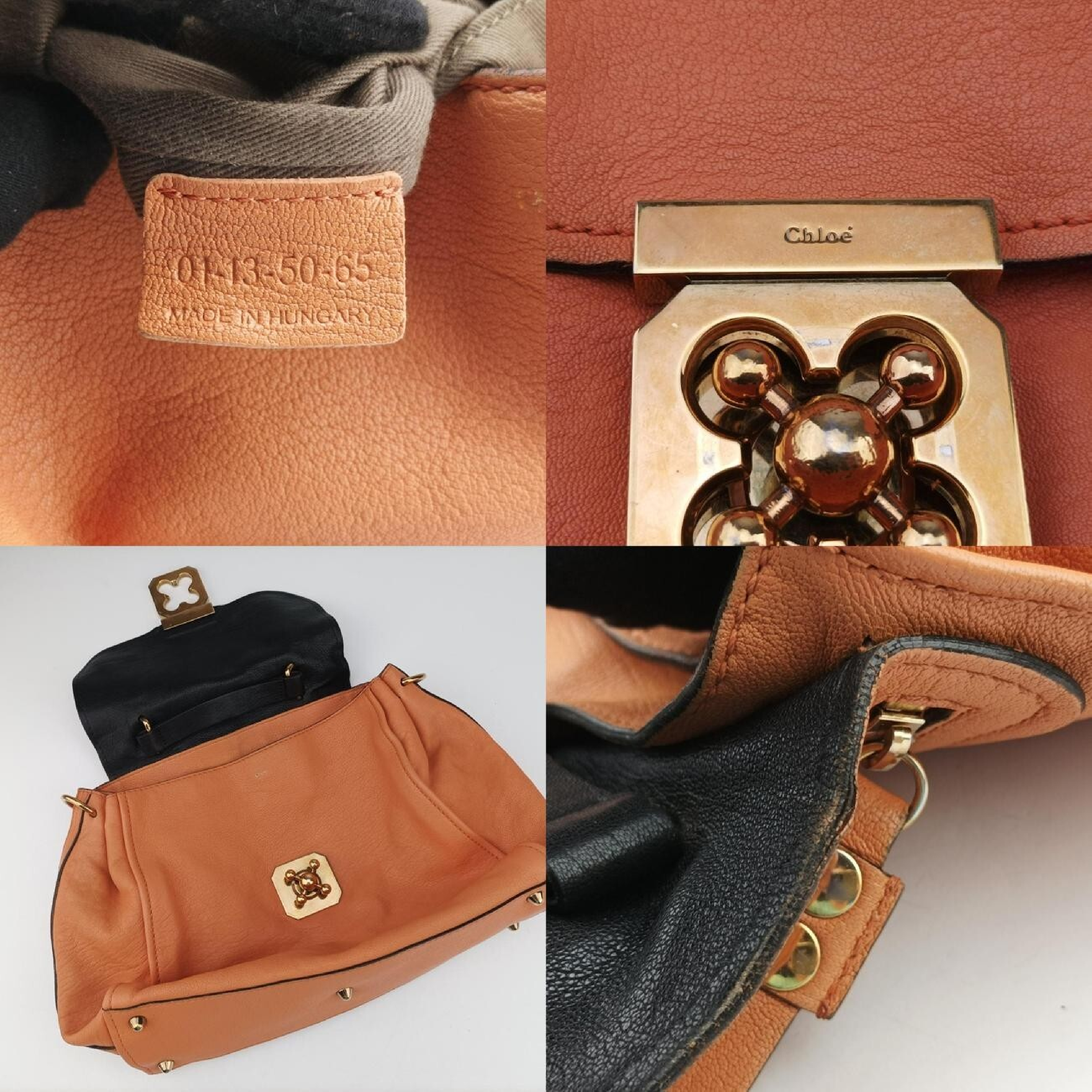 Elsie Orange Leather Shoulder Bag — view 8