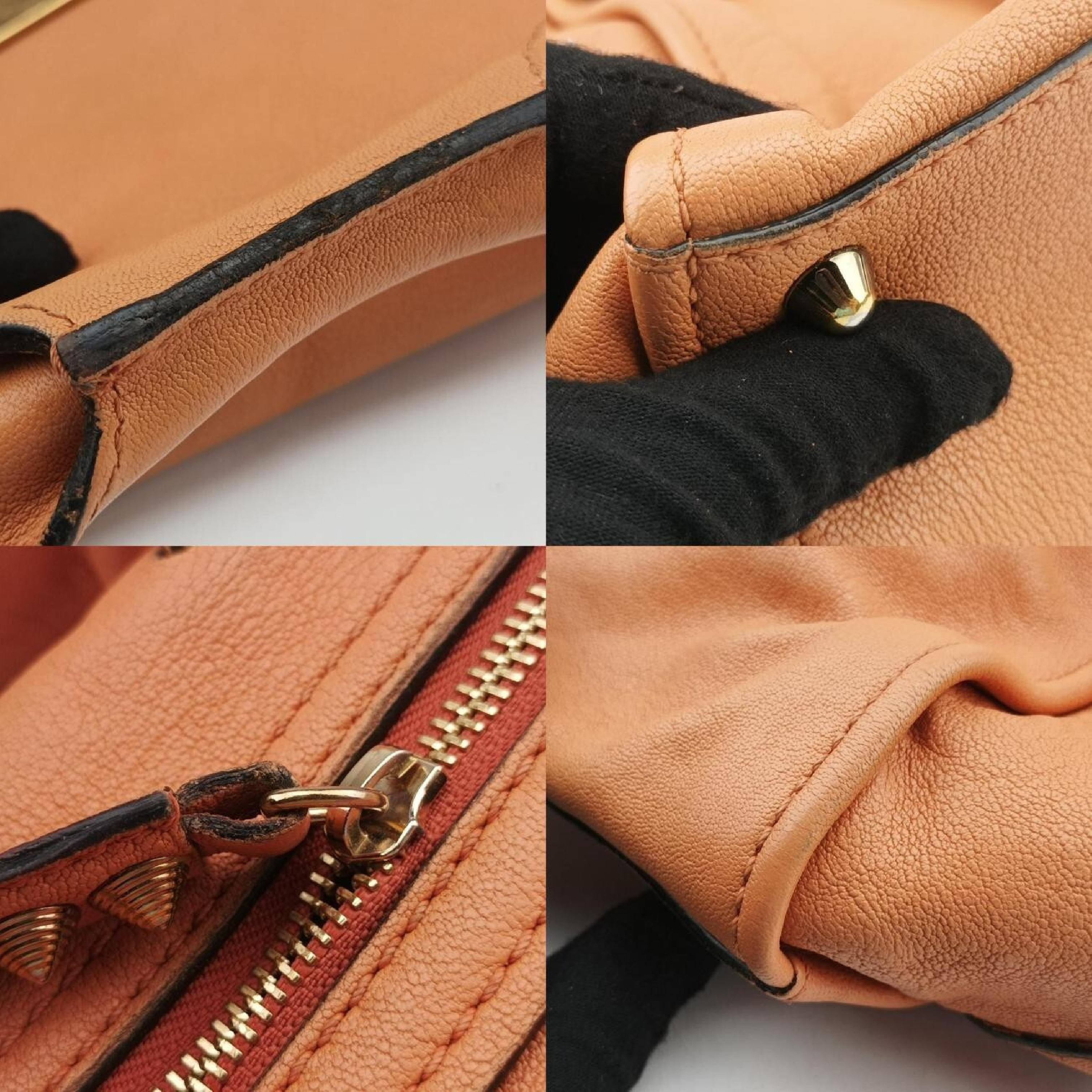 Elsie Orange Leather Shoulder Bag — view 10
