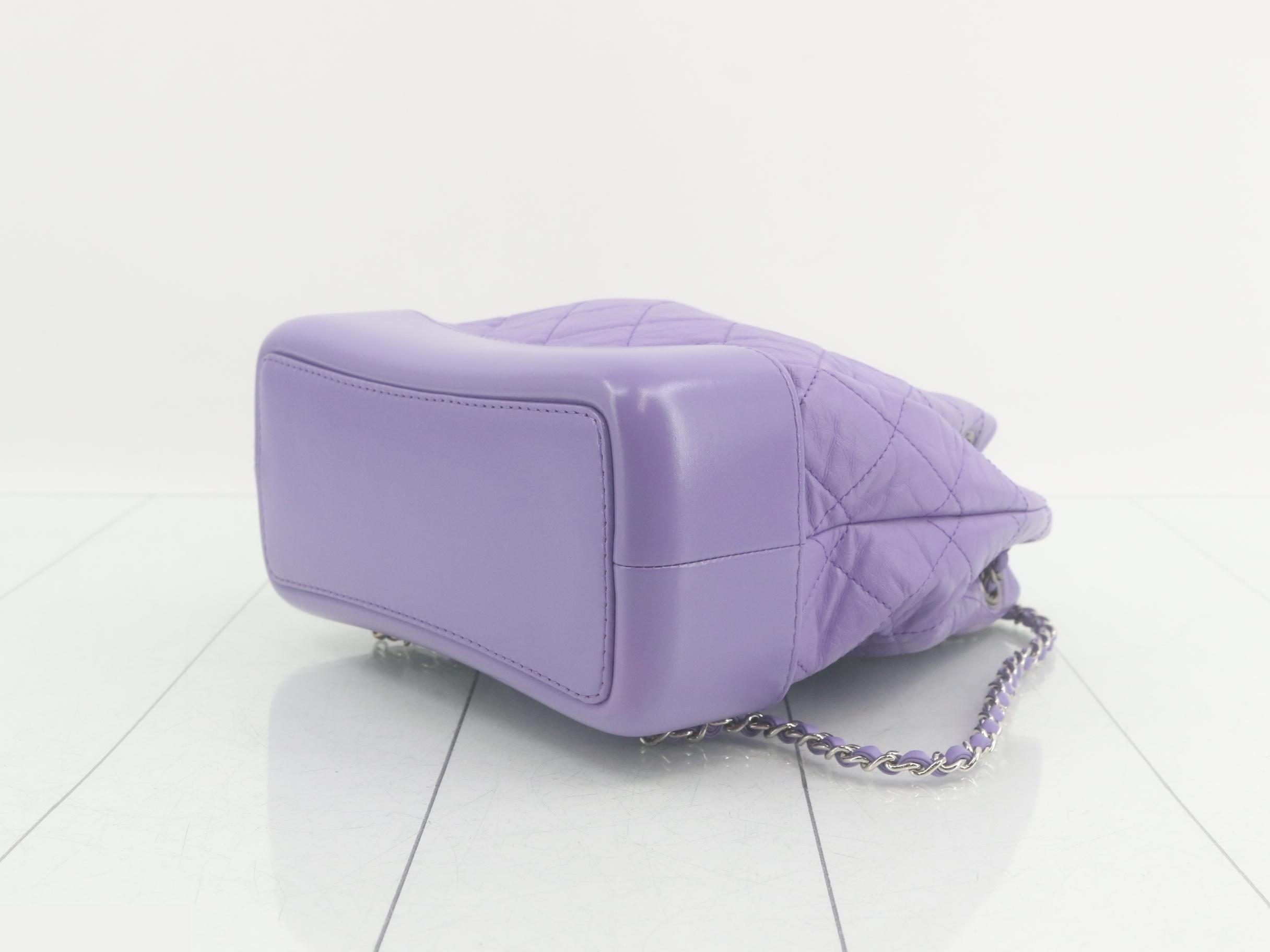 Leather purple drawstring bag backpack — view 6