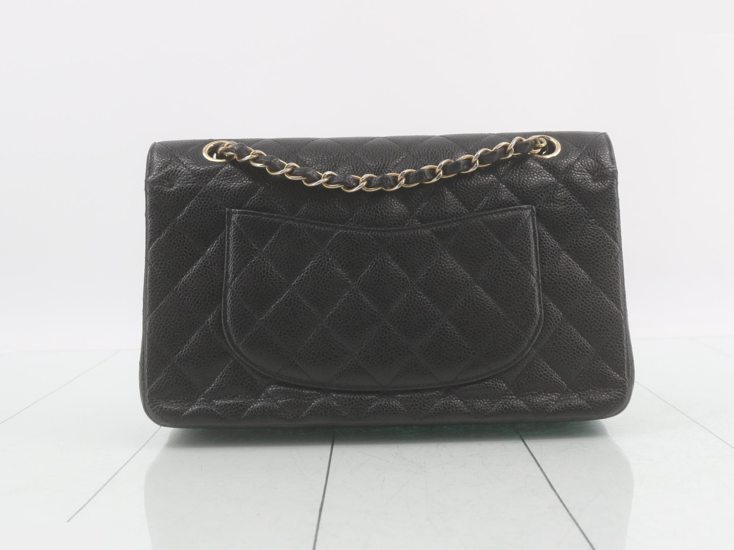 Matelassé Caviar Double Flap Double Chain Shoulder Bag — view 2
