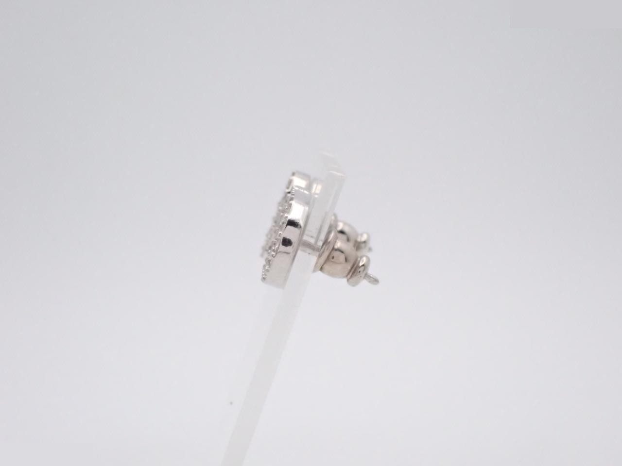 Earrings, small CD design, silver, rhinestones — view 3