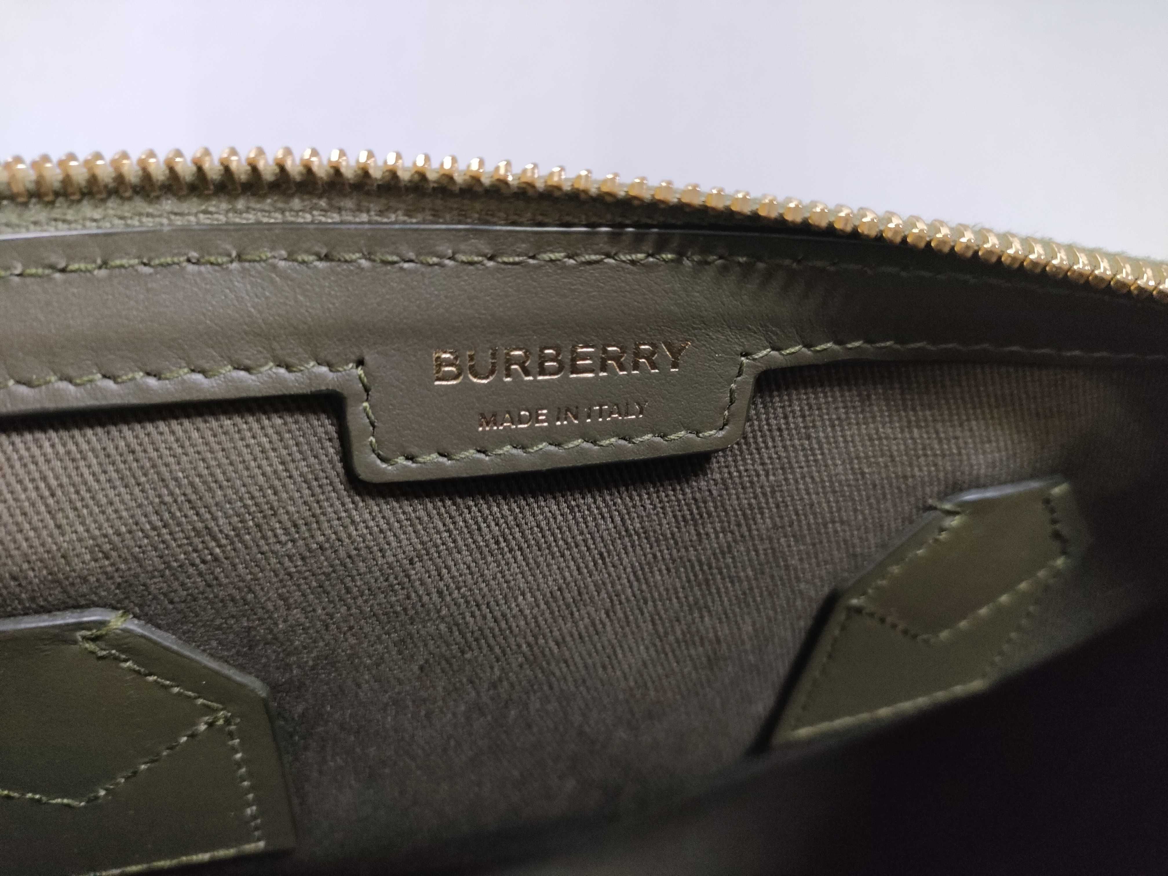 PH- Leather Check Bowling Bag Green Handbag — view 13