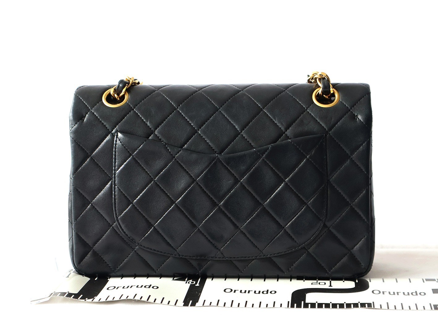 Matelassé 23 Lambskin Double Flap Double Chain Shoulder Bag, Black — view 2